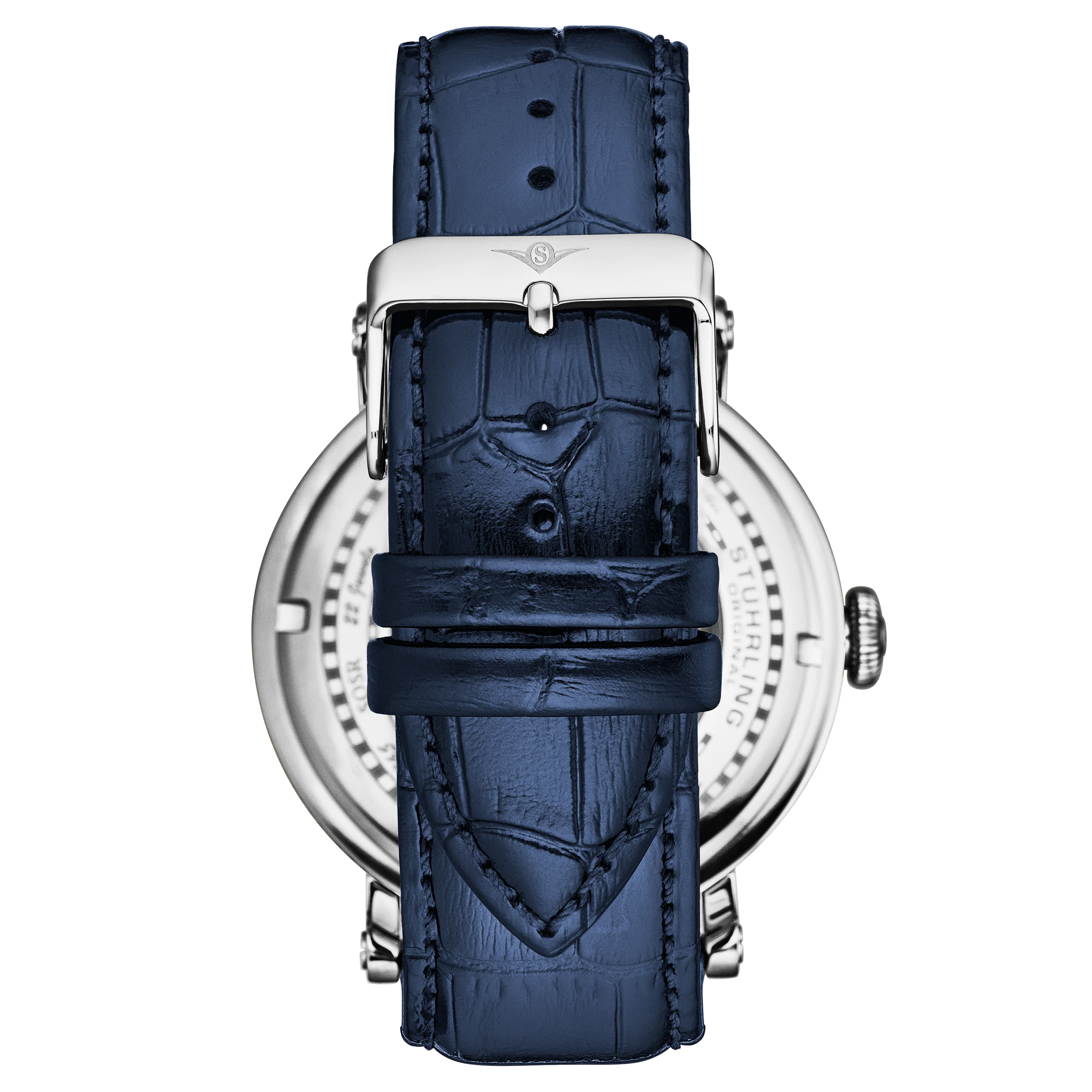 Dual Time Automatic Majestic 47mm Skeleton Blue/Leather | Blue Dial - Image 2