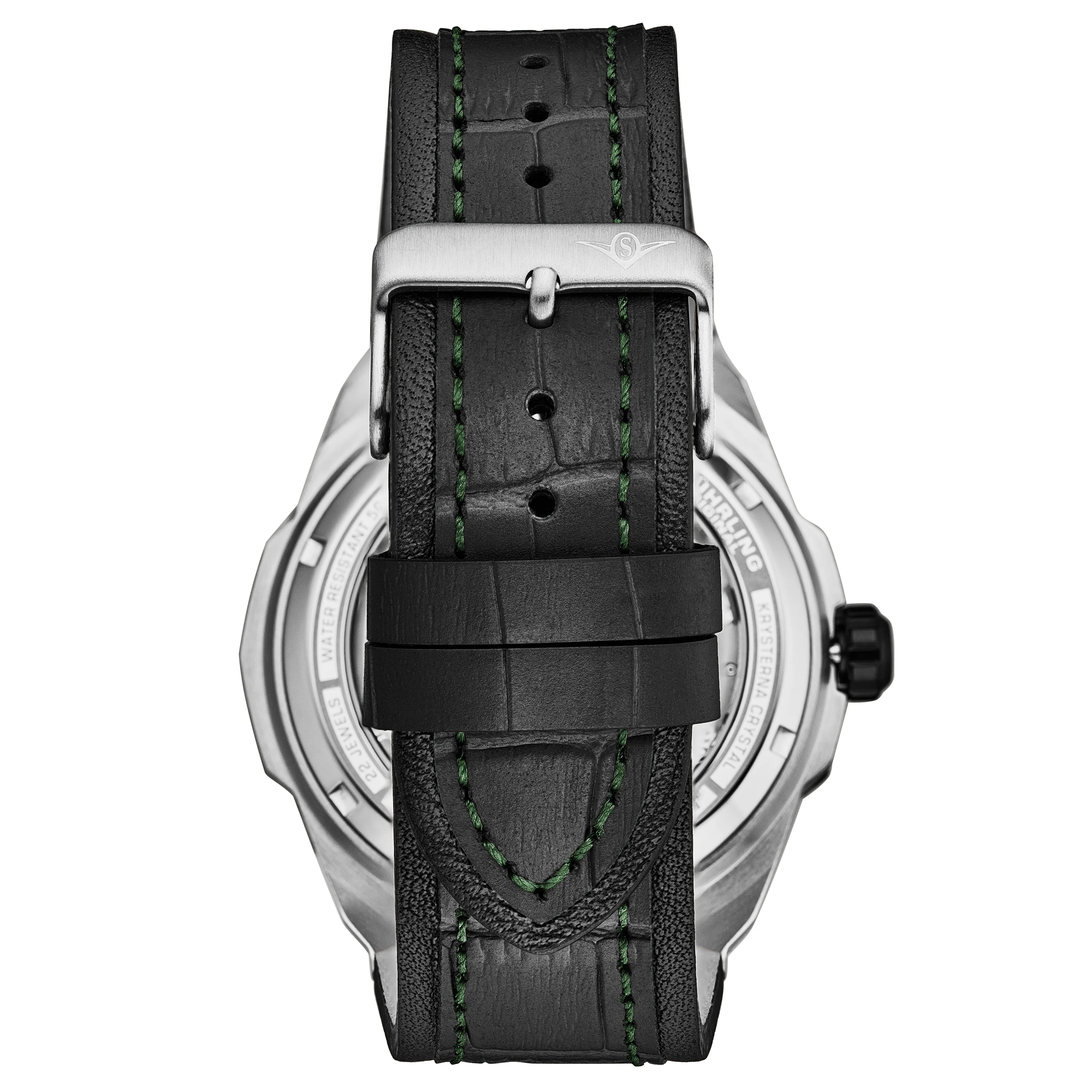 Dual Time Automatic Navigator 46mm Skeleton Green/Leather | Green Dial - Image 2