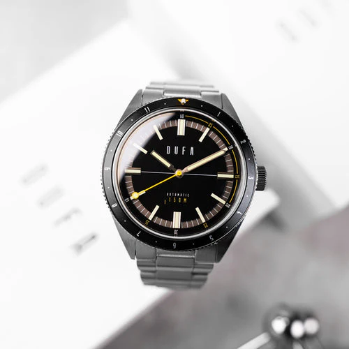Dufa Freitaucher Automatic Black / Stainless Steel | Black Dial - Image 3