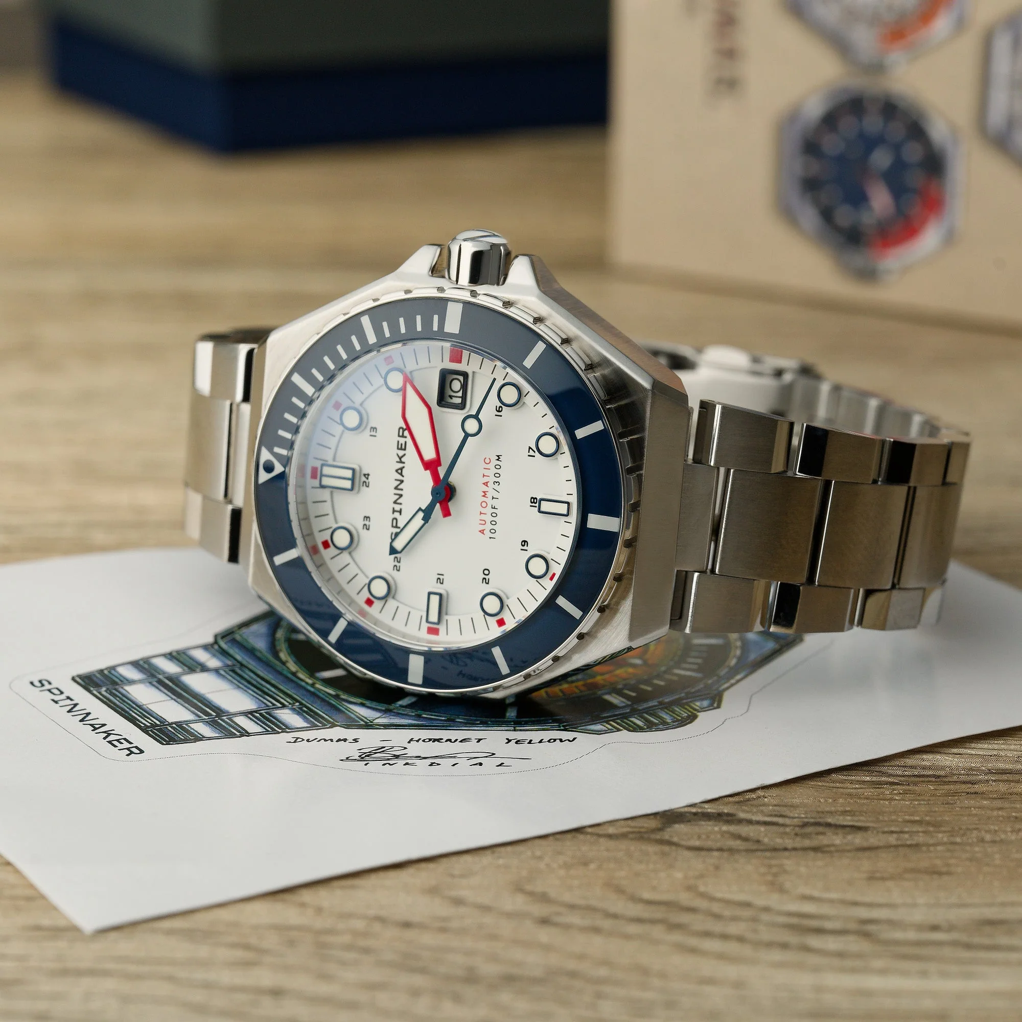 Dumas White / Blue / Stainless Steel | White Dial - Image 2