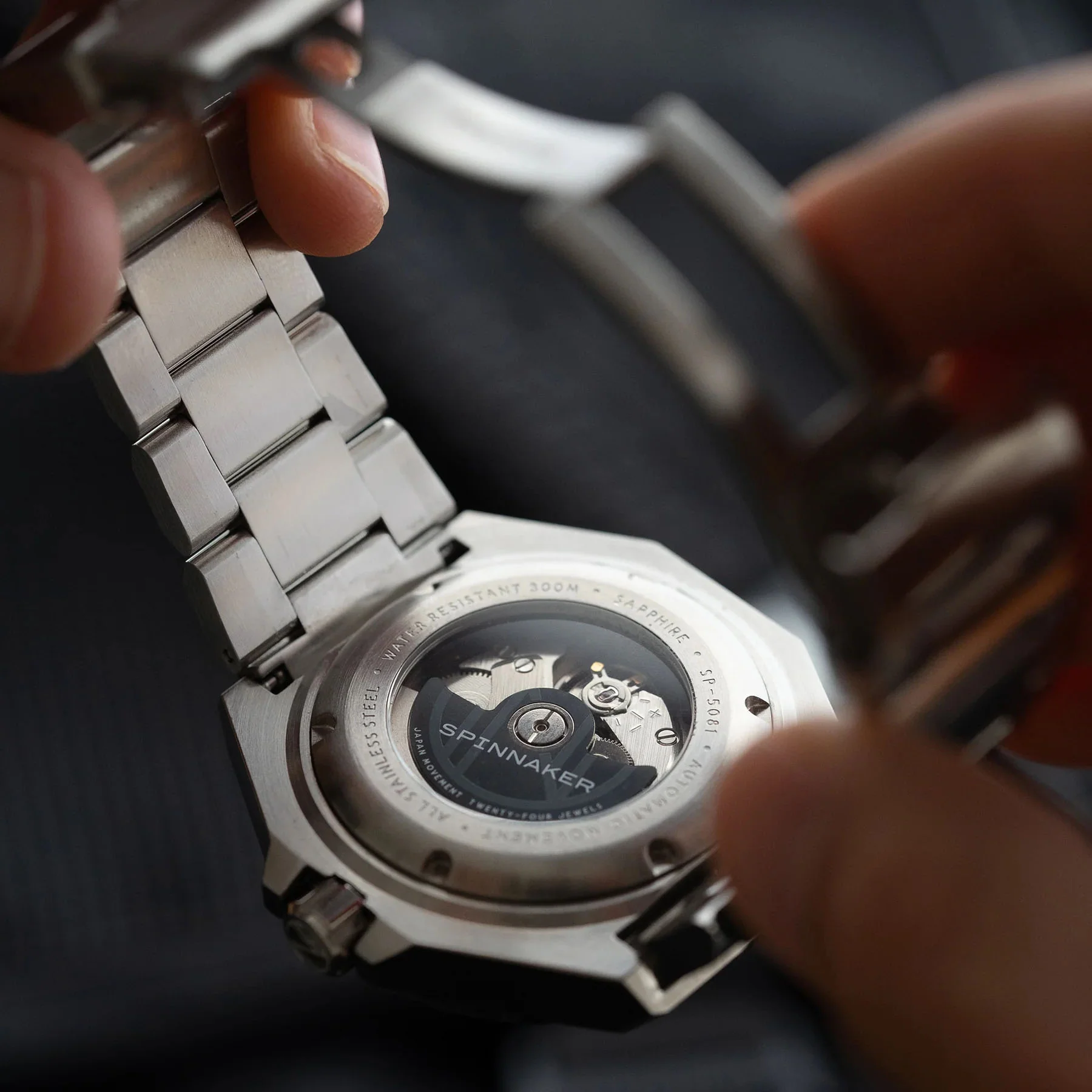 Dumas Blue Dial / Red / Stainless Steel | Blue Dial - Image 14