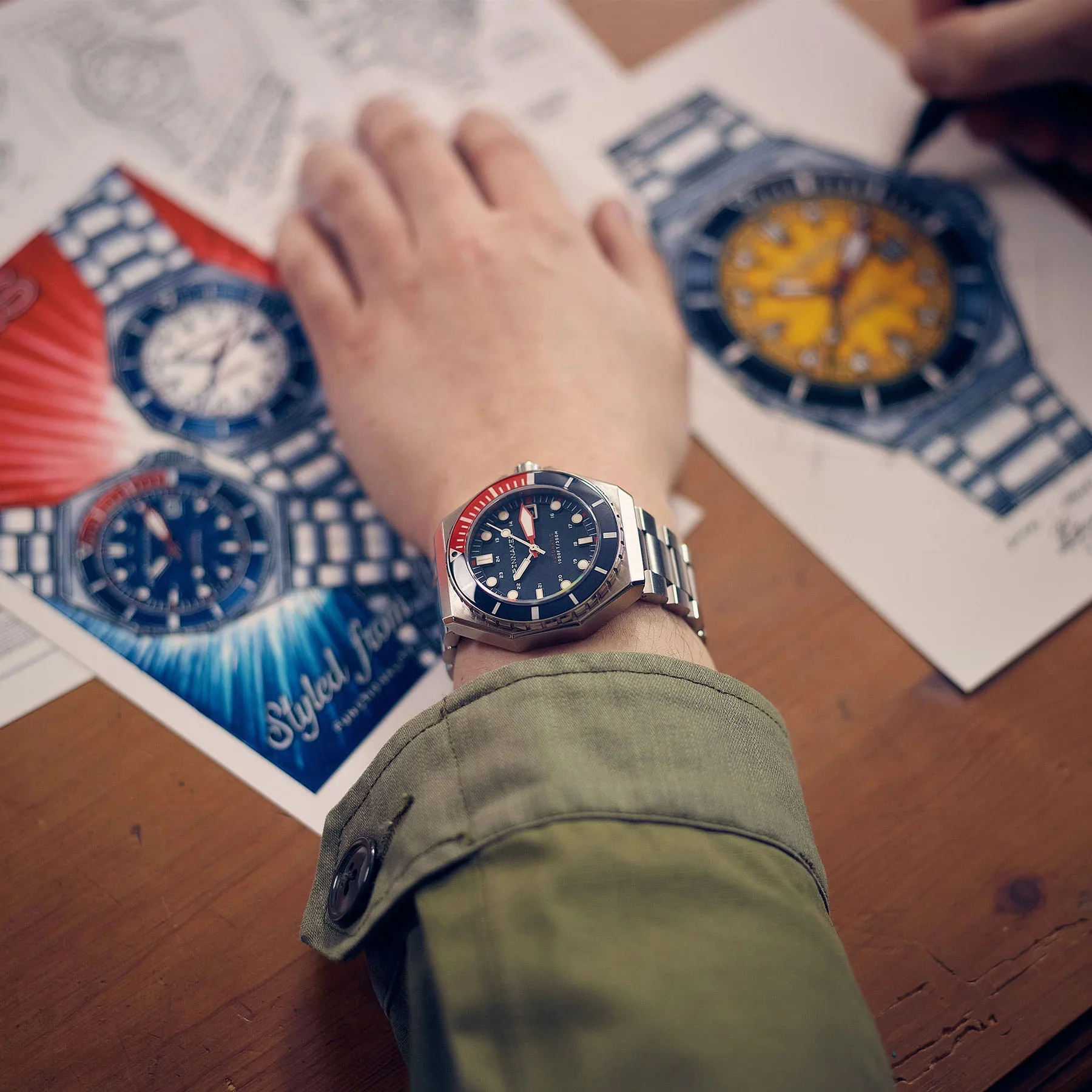 Dumas Blue Dial / Red / Stainless Steel | Blue Dial - Image 20