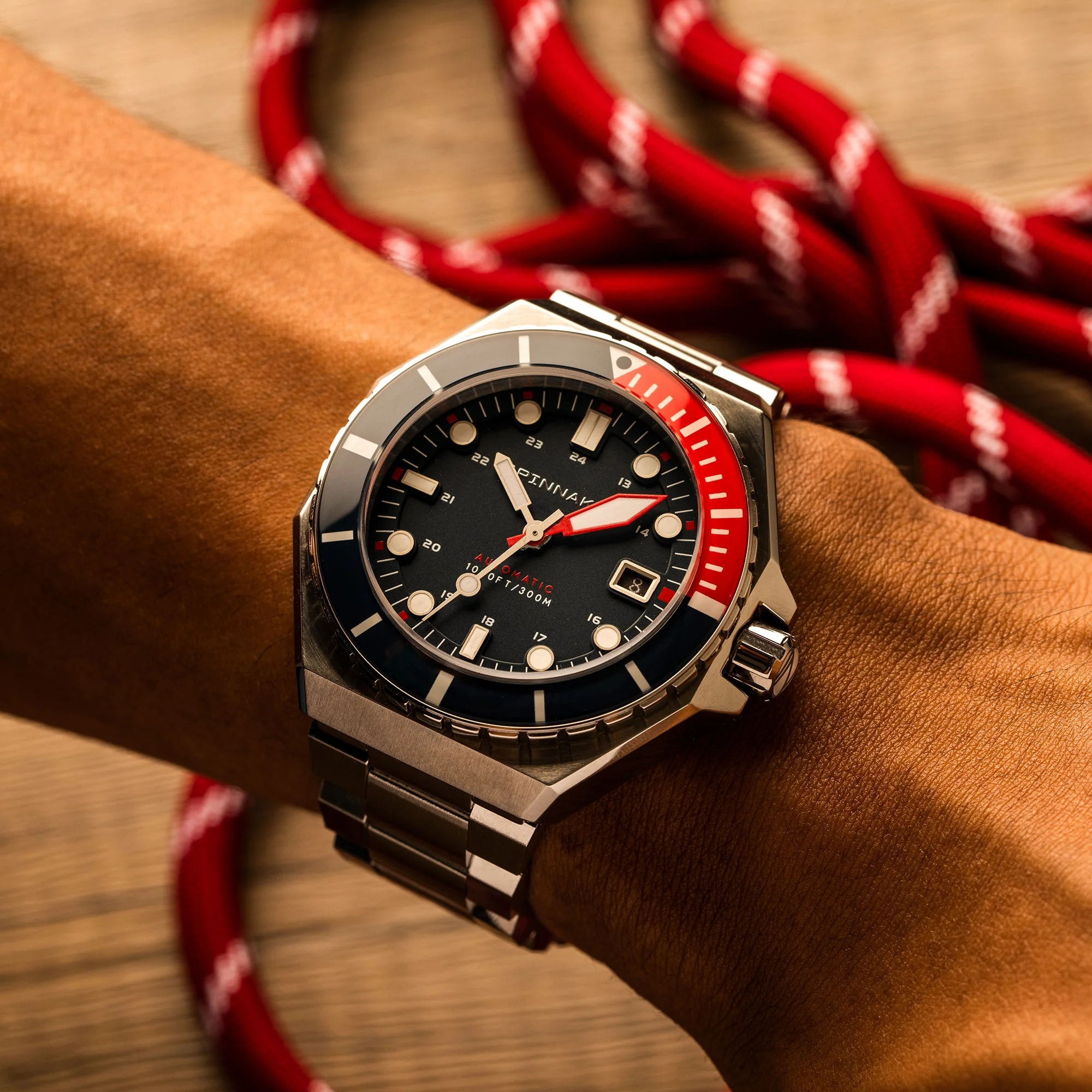 Dumas Blue Dial / Red / Stainless Steel | Blue Dial - Image 38