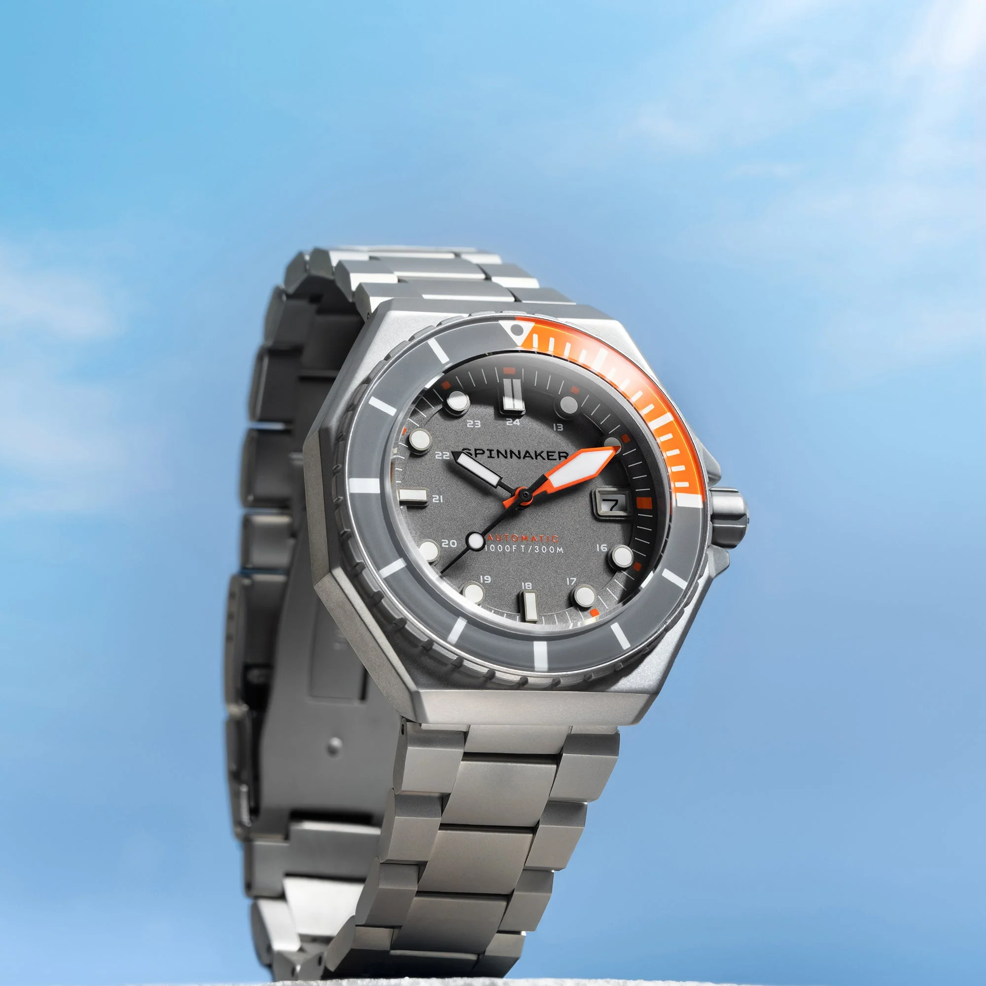 Dumas Gray Dial / Orange / Stainless Steel | Gray Dial - Image 7