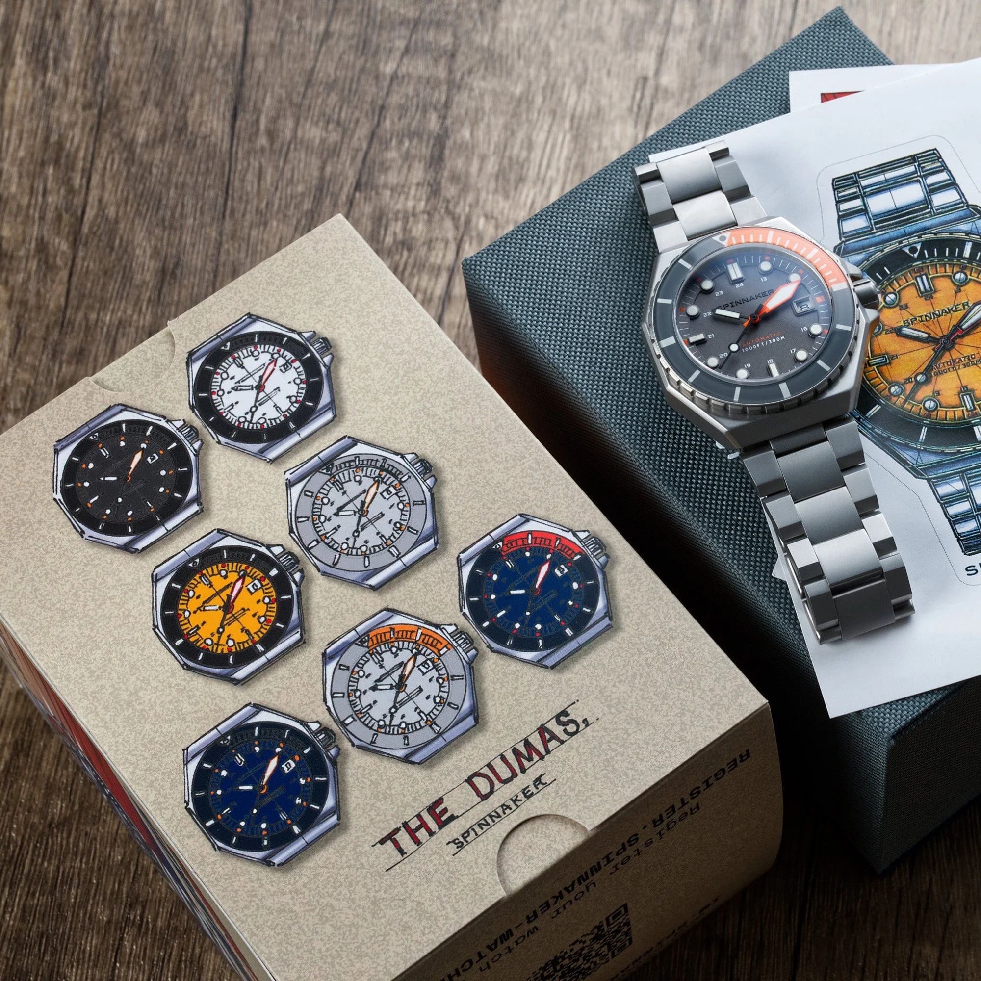Dumas Gray Dial / Orange / Stainless Steel | Gray Dial - Image 8