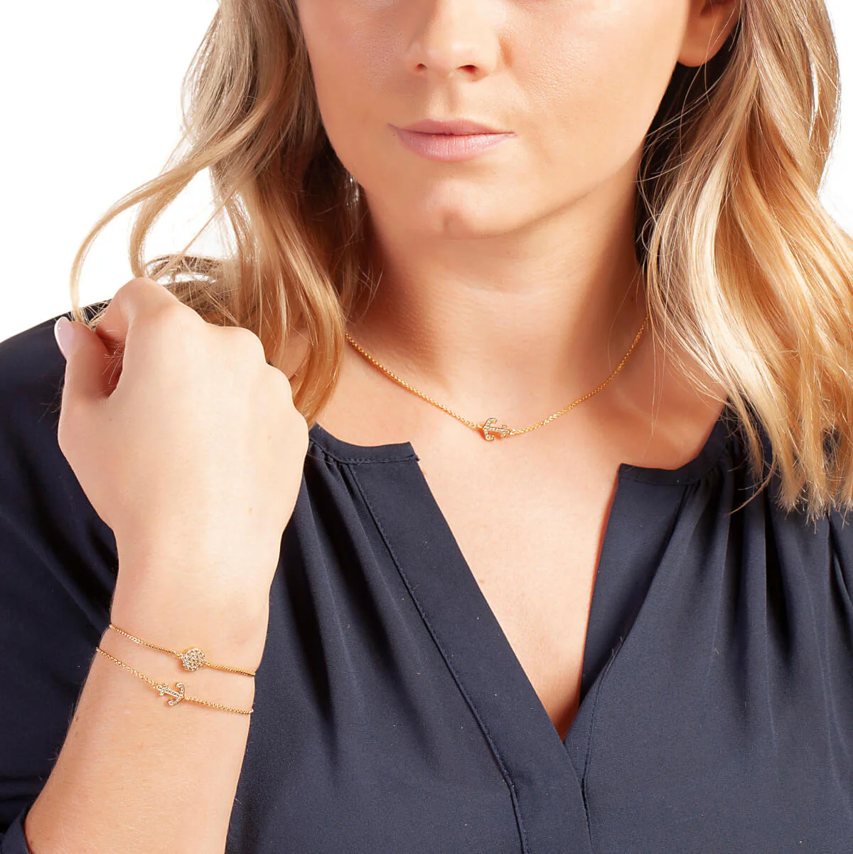 Elegant Confetti Women's 18K Yellow Gold Plated CZ Simulated Diamond Circle Adjustable Bolo Bracelet 18k Yellow Gold - Image 3