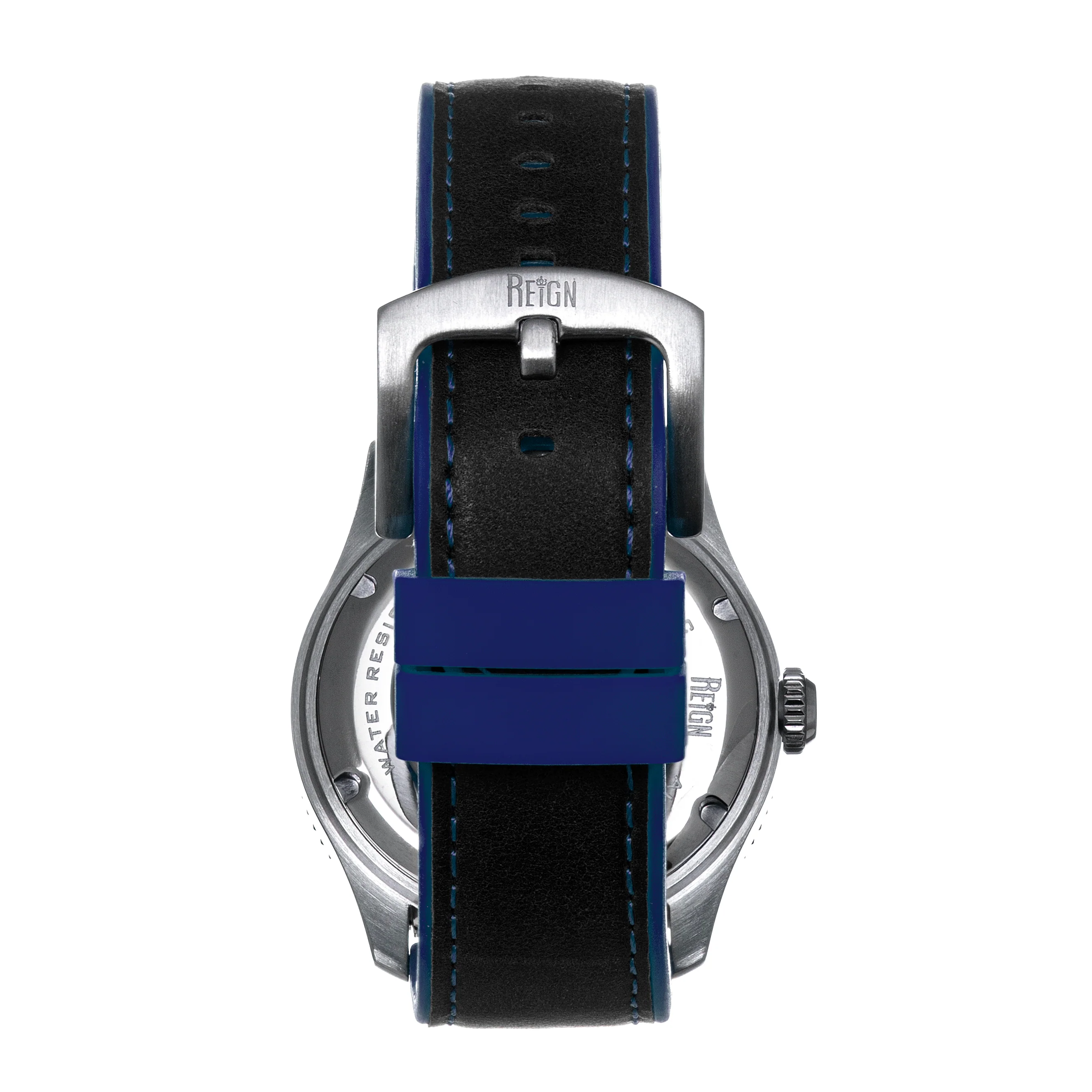 Elijah Automatic Watch W/Date Black/Blue | Black Dial - Image 2