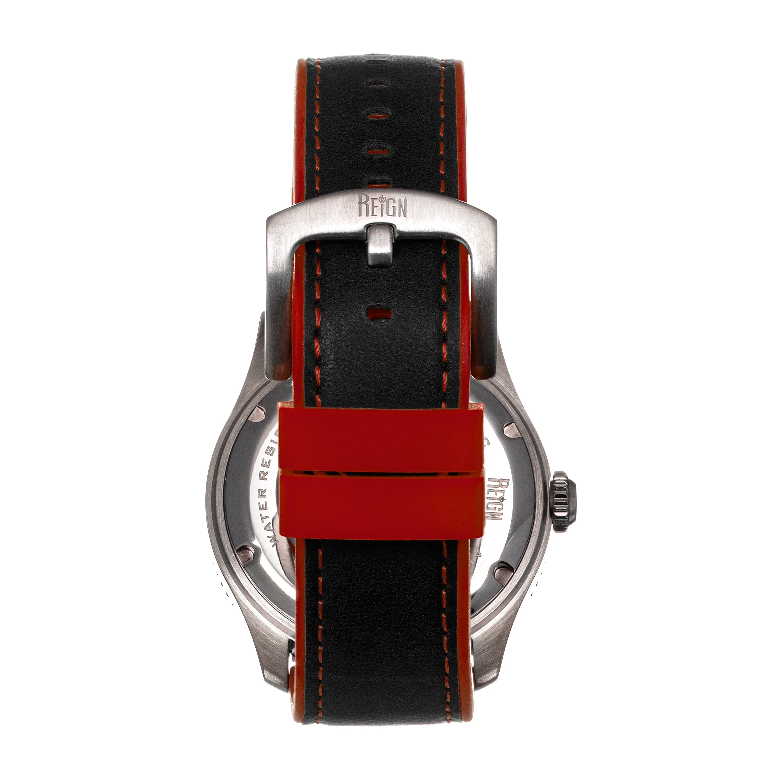 Elijah Automatic Watch W/Date Black/Red | Black Dial - Image 2