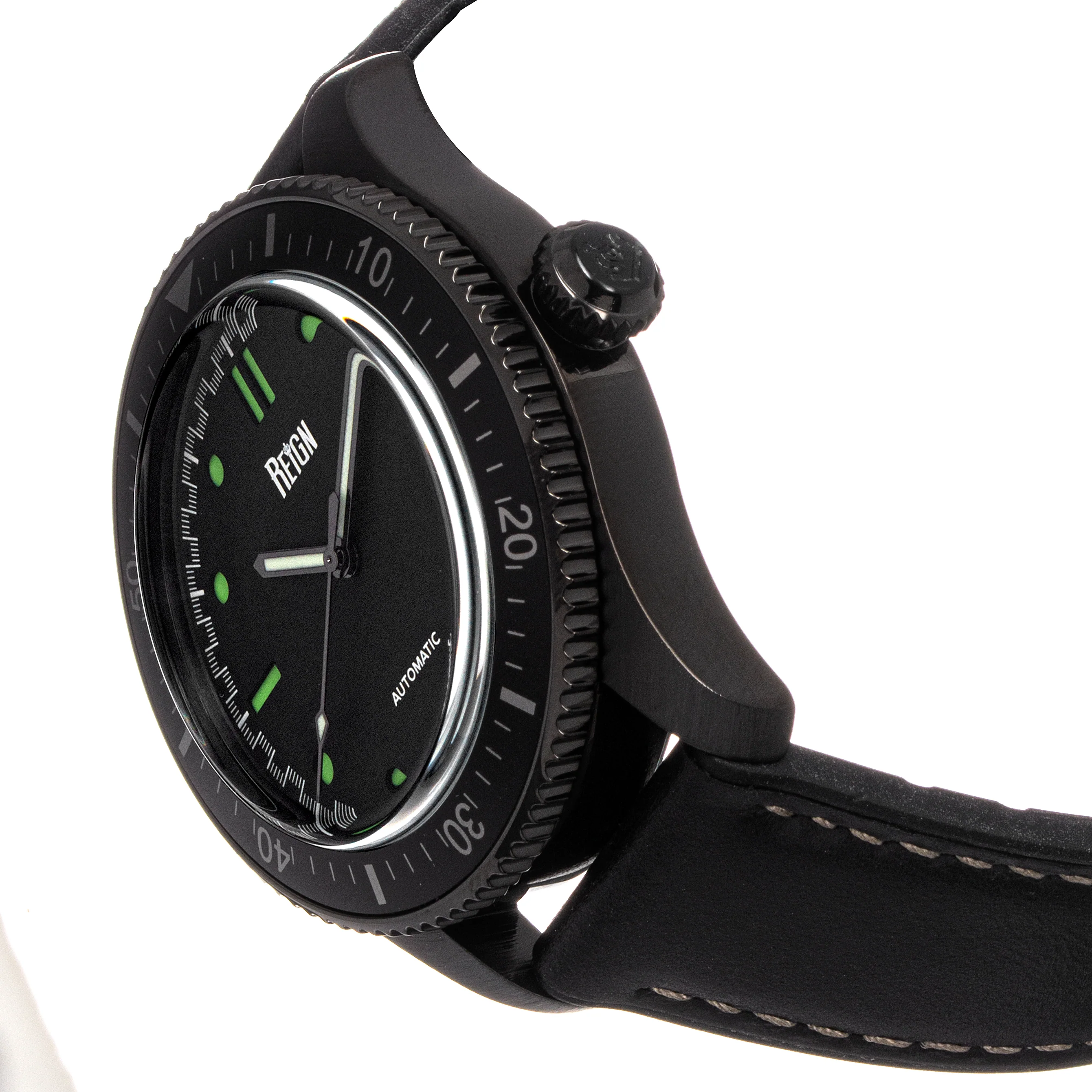 Elijah Automatic Watch W/Date Black | Black Dial - Image 3