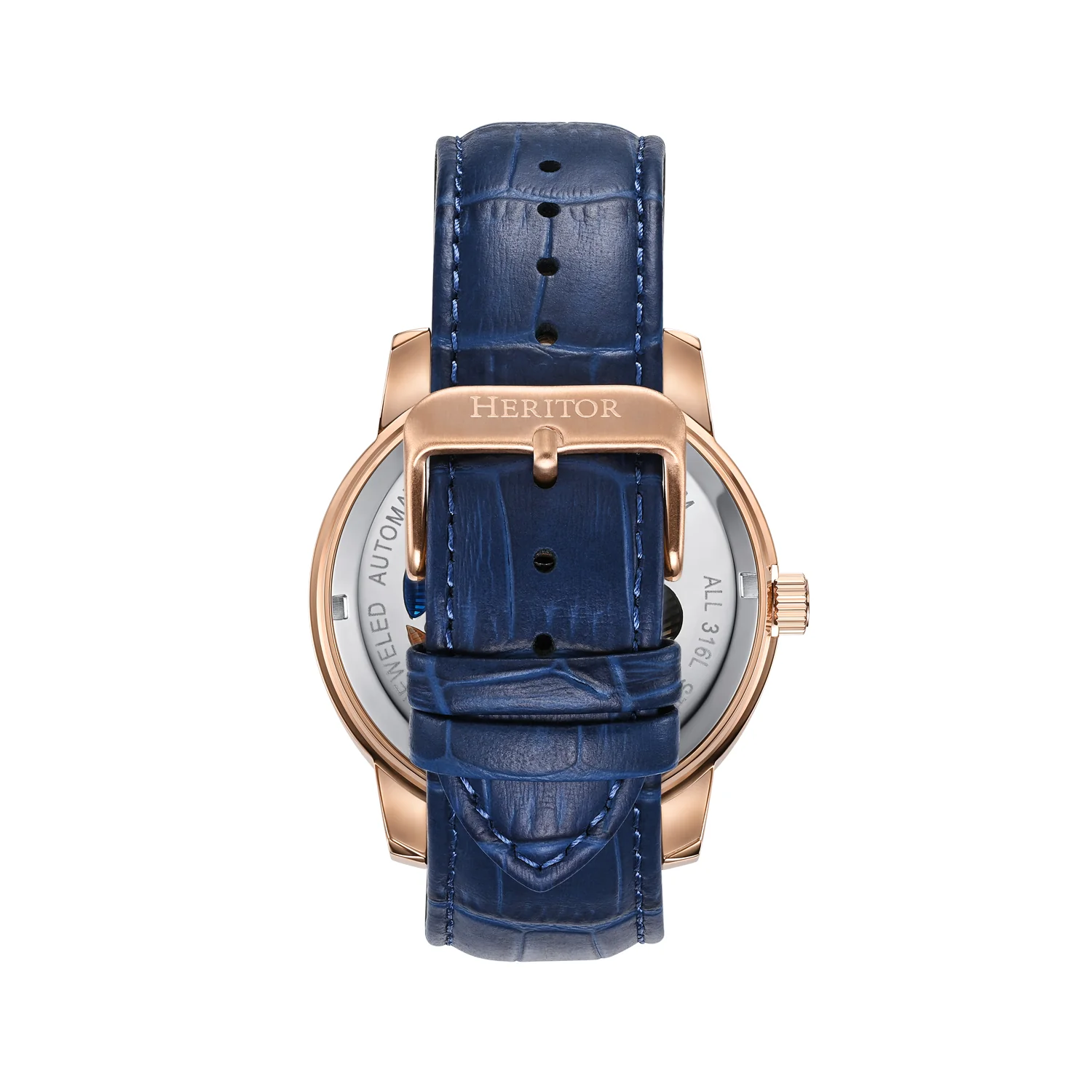 Emmanuel Semi Skeleton Custom Dial Blue/Rose Gold MULTICOLOR Dial - Image 3