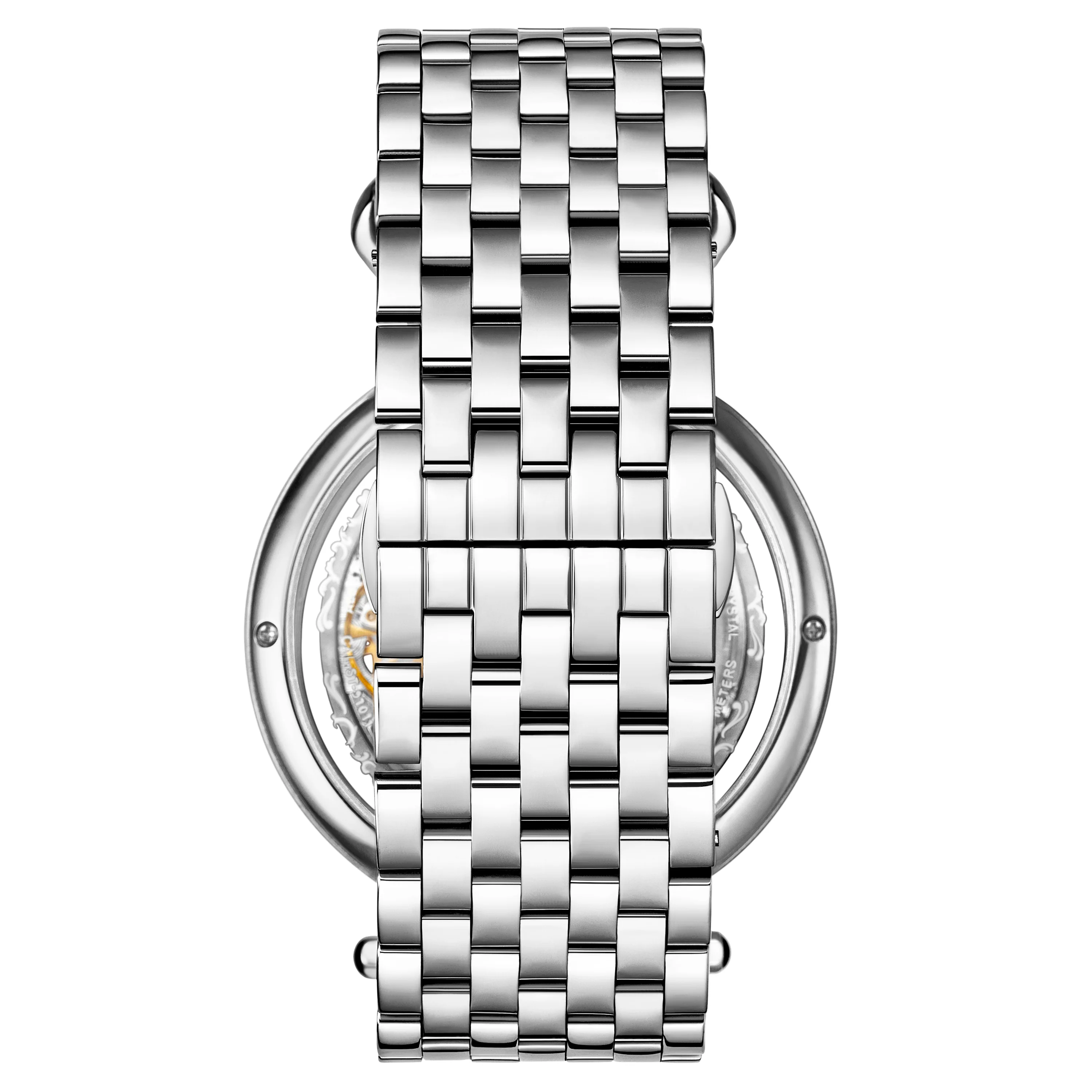 Emperor's Grandeur Dual Time Automatic 46mm Skeleton Silver/Stainless Steel | Silver Dial - Image 2