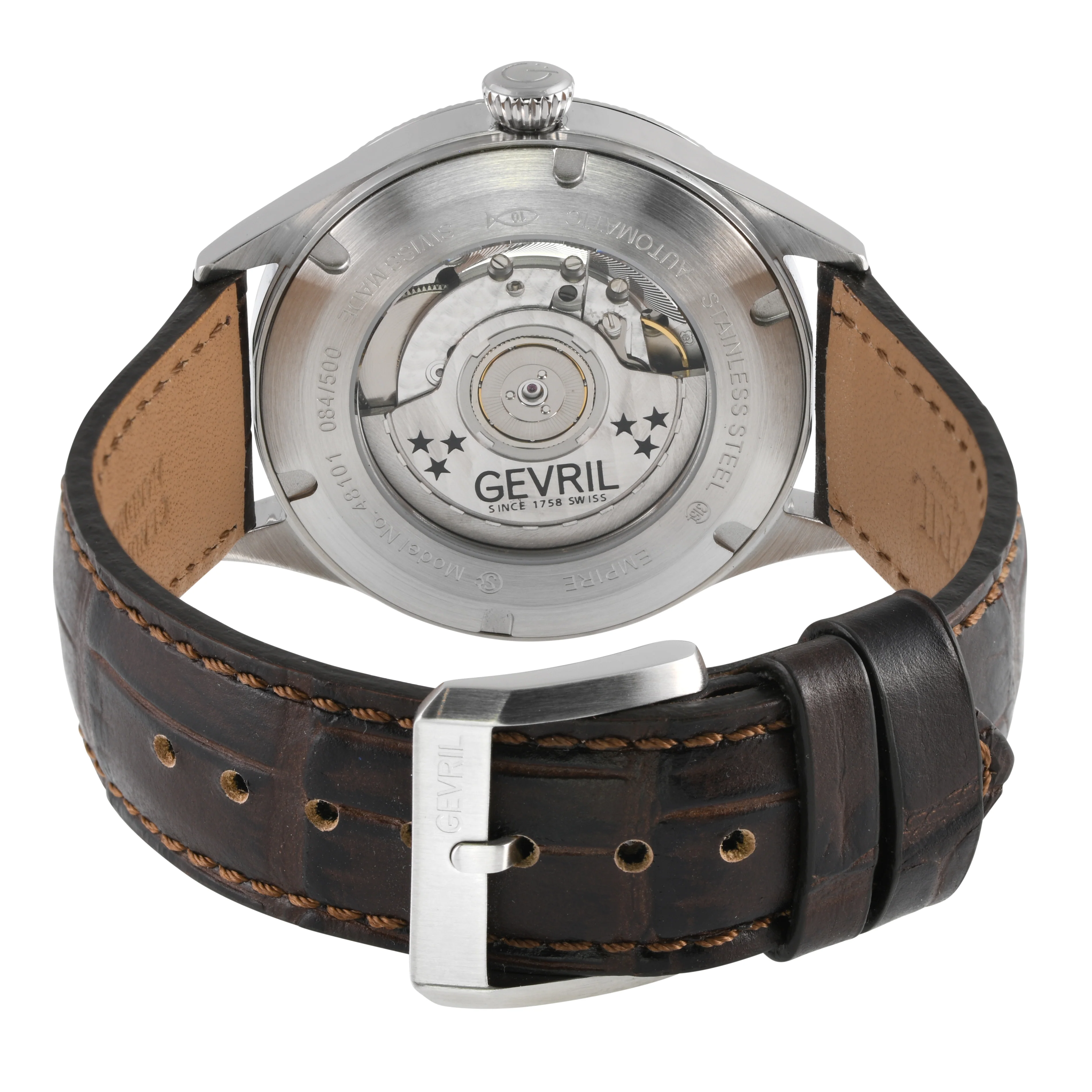 Empire Swiss made Automatic ETA 2895, 316L Case, White Dial, second subdials | White Dial - Image 3