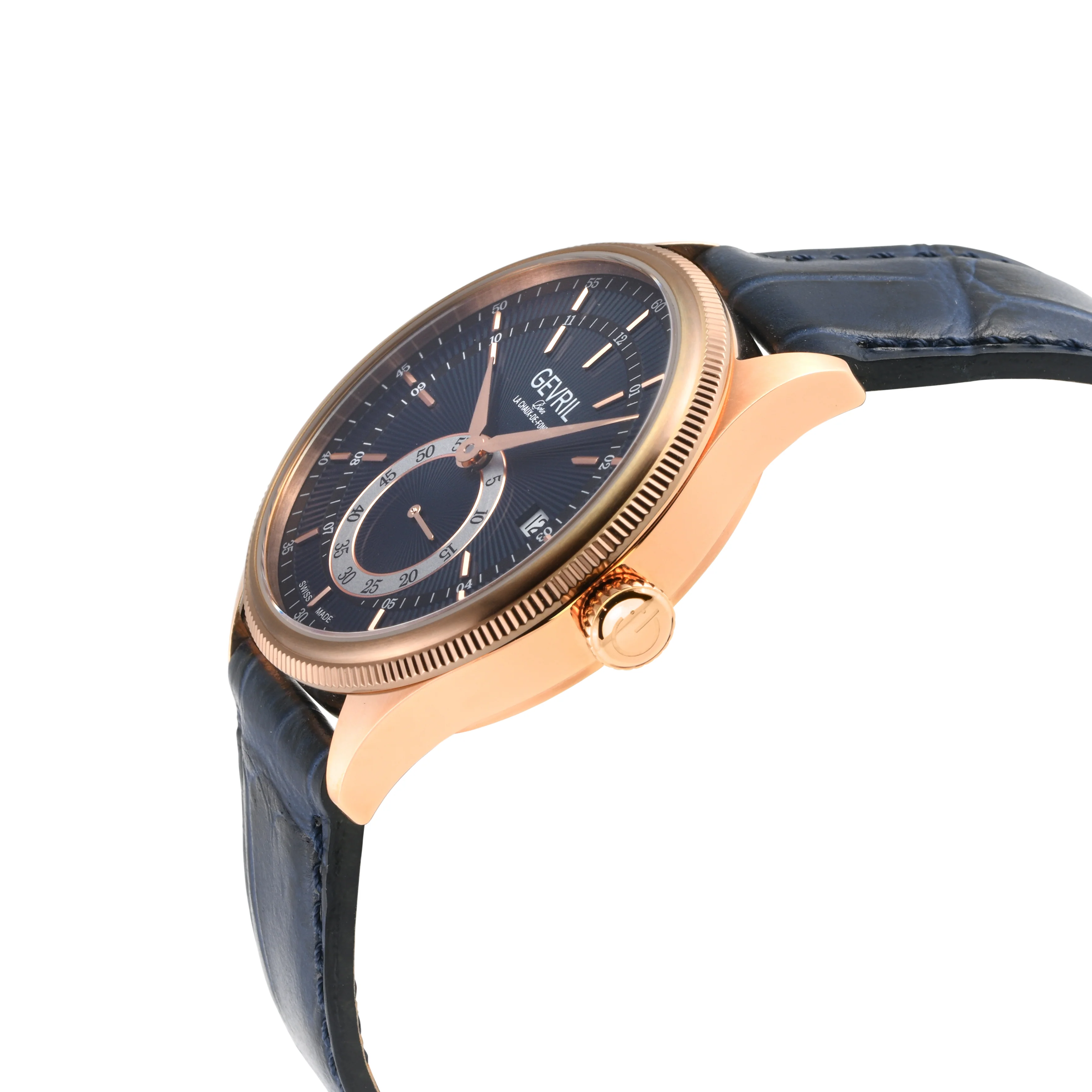 Empire Swiss made Automatic ETA 2895, RG Case, Blue Dial, second subdials | Blue Dial - Image 2