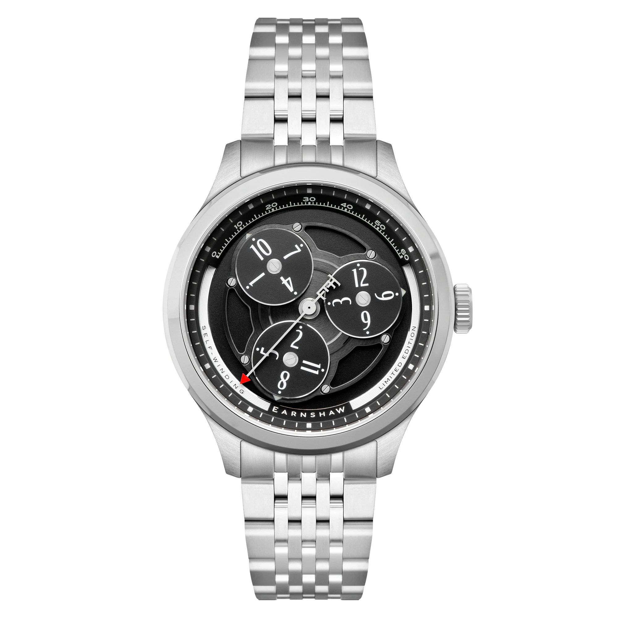 Engineer Hexham Trisect Automatic Limited Edition Black / Stainless Steel Black Dial
