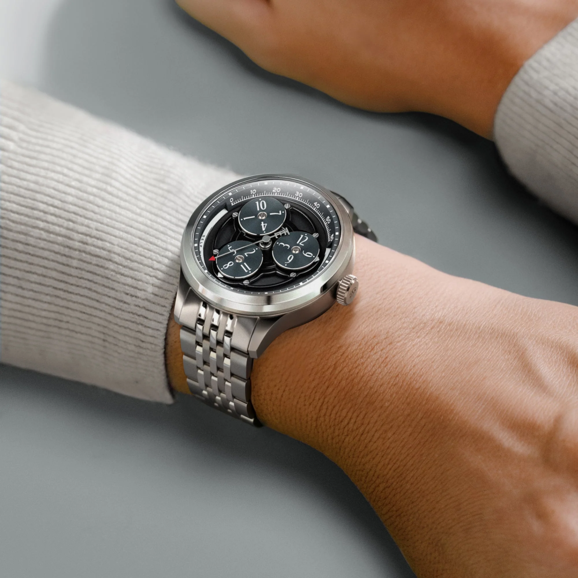 Engineer Hexham Trisect Automatic Limited Edition Grey / Stainless Steel | Grey Dial - Image 2