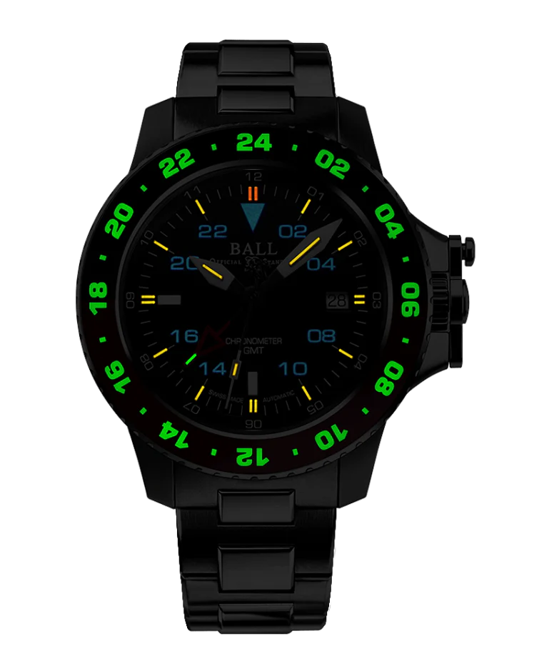 Engineer Hydrocarbon AeroGMT II 40mm Black Dial / Black and Red Bezel | Black Dial - Image 2