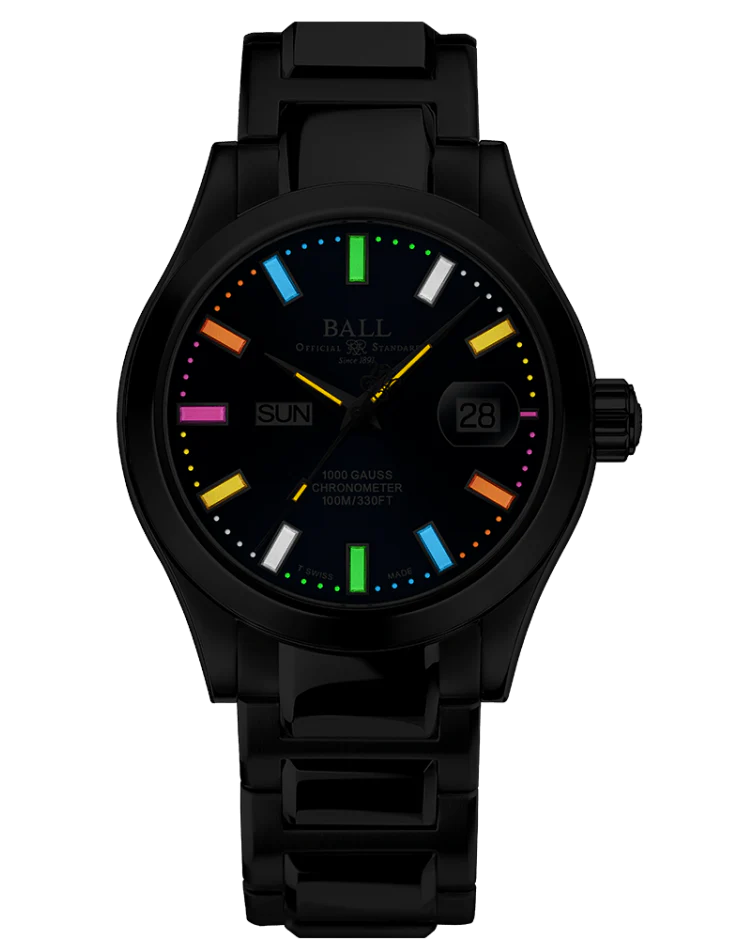 Engineer III Marvelight Chronometer Day-Date Rainbow Tubes Blue 40mm | Blue Dial - Image 2