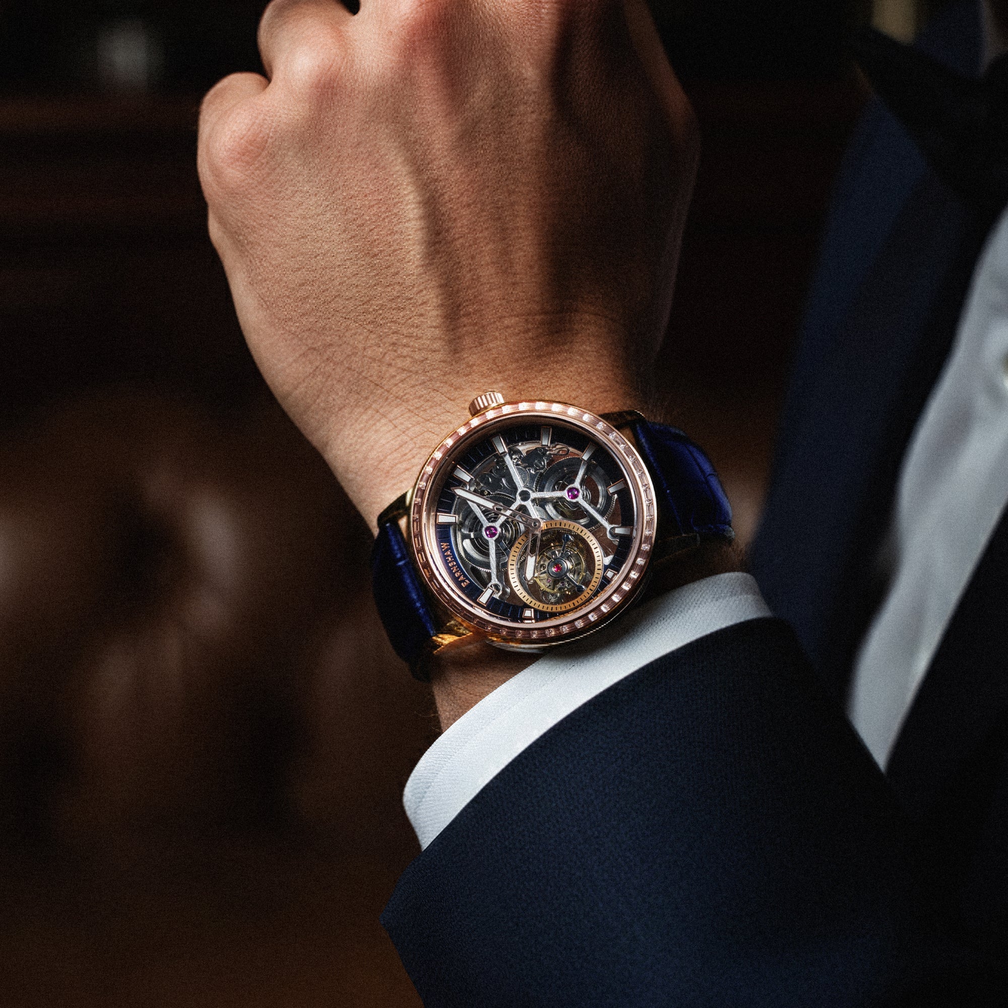 Engineer Parsons Tourbillon Limited Edition Rose Gold / Leather | Blue Dial - Image 2