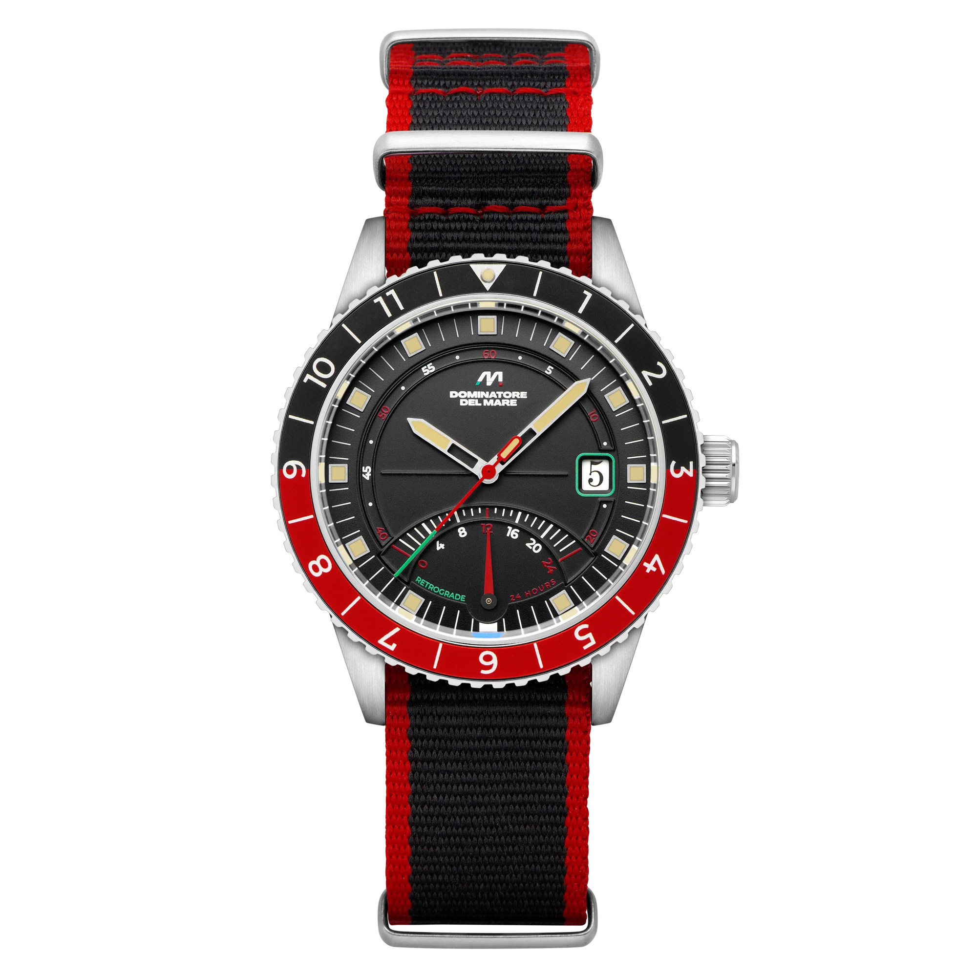 Fano Retrograde Black / Nylon Strap | Black Dial