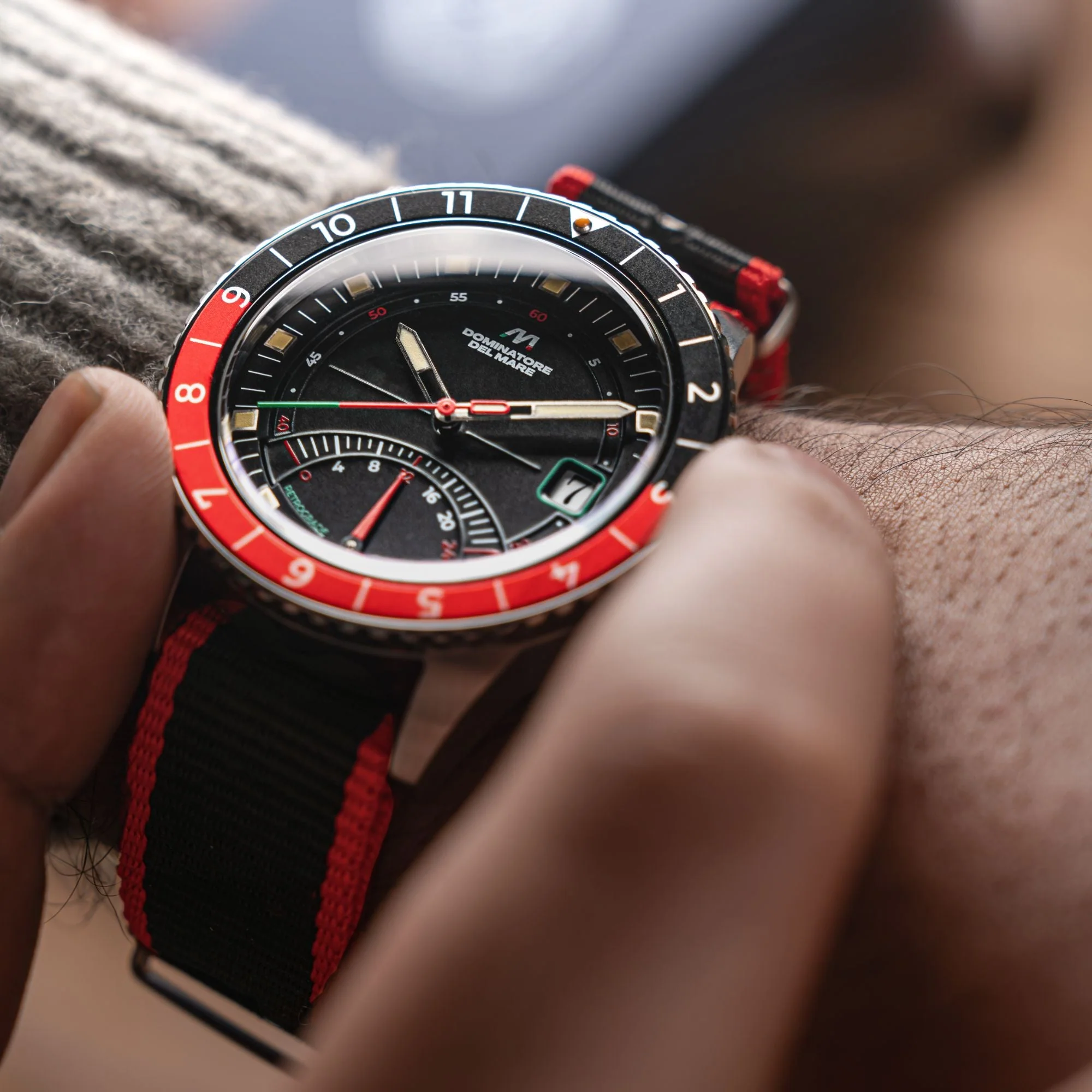 Fano Retrograde Black / Nylon Strap | Black Dial - Image 3
