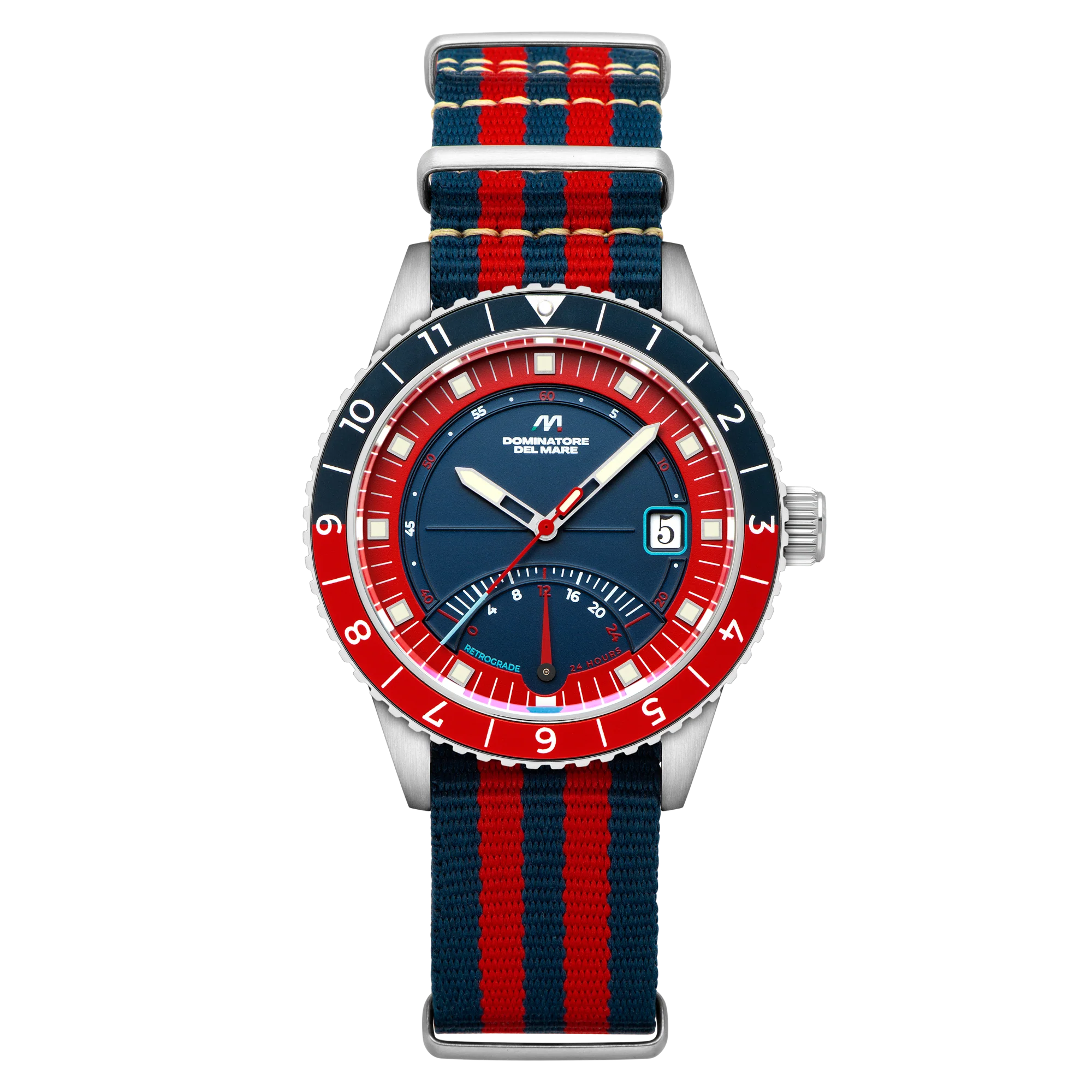 Fano Retrograde Blue / Nylon Strap | Blue Dial