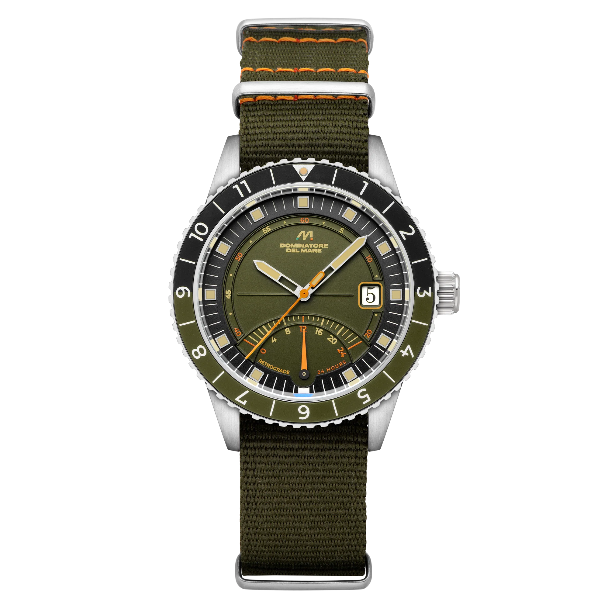 Fano Retrograde Green / Nylon Strap | Green Dial