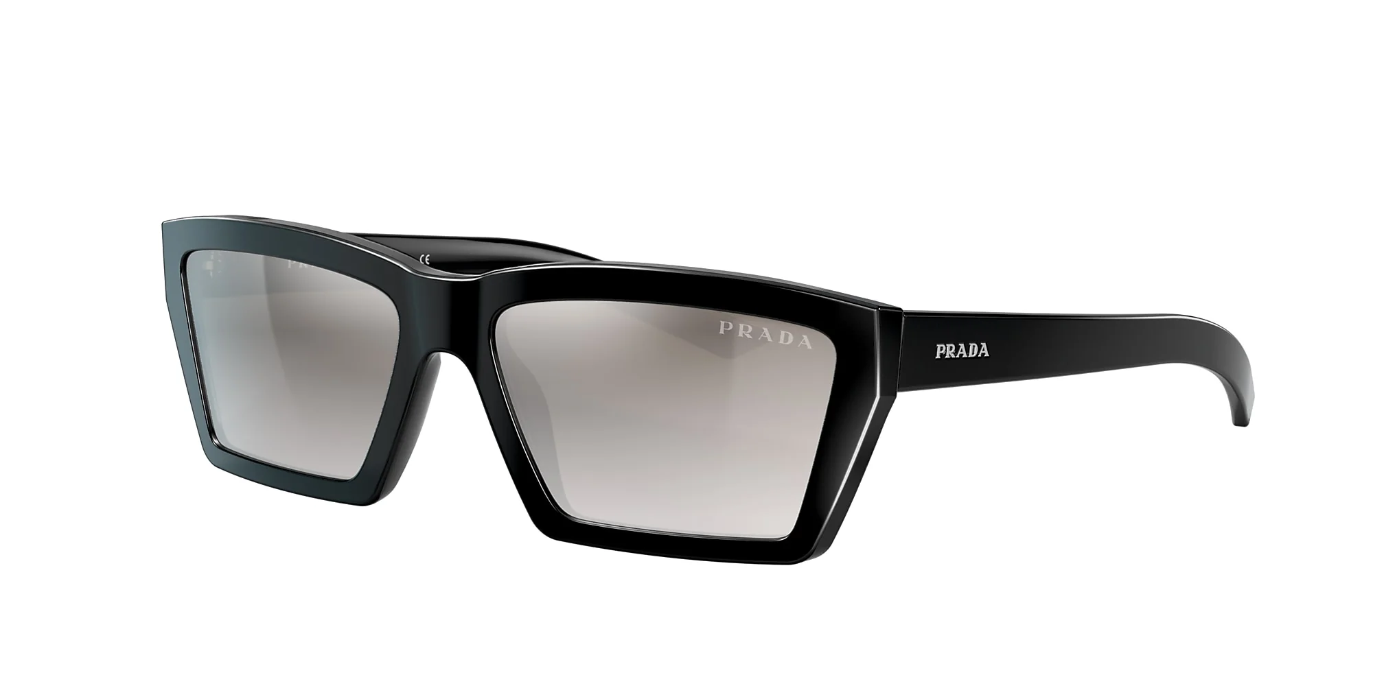 Fashion Black Frame, Gradient Grey Mirror Silver Lens PR04VS-1AB5O057 | Dial