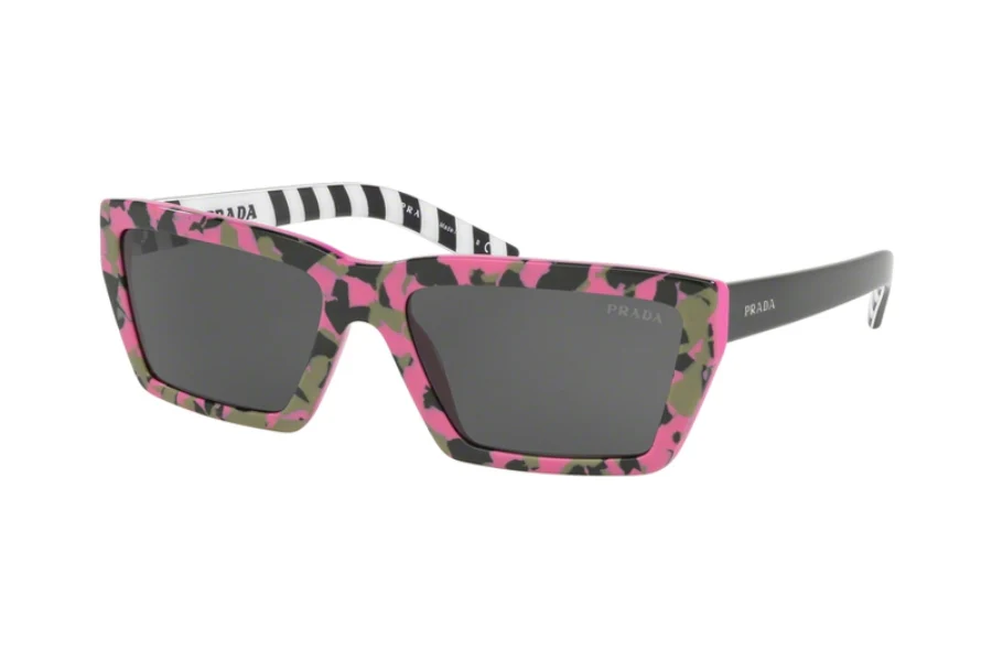 Fashion Camouflage Pink Frame, Black Lens | Dial