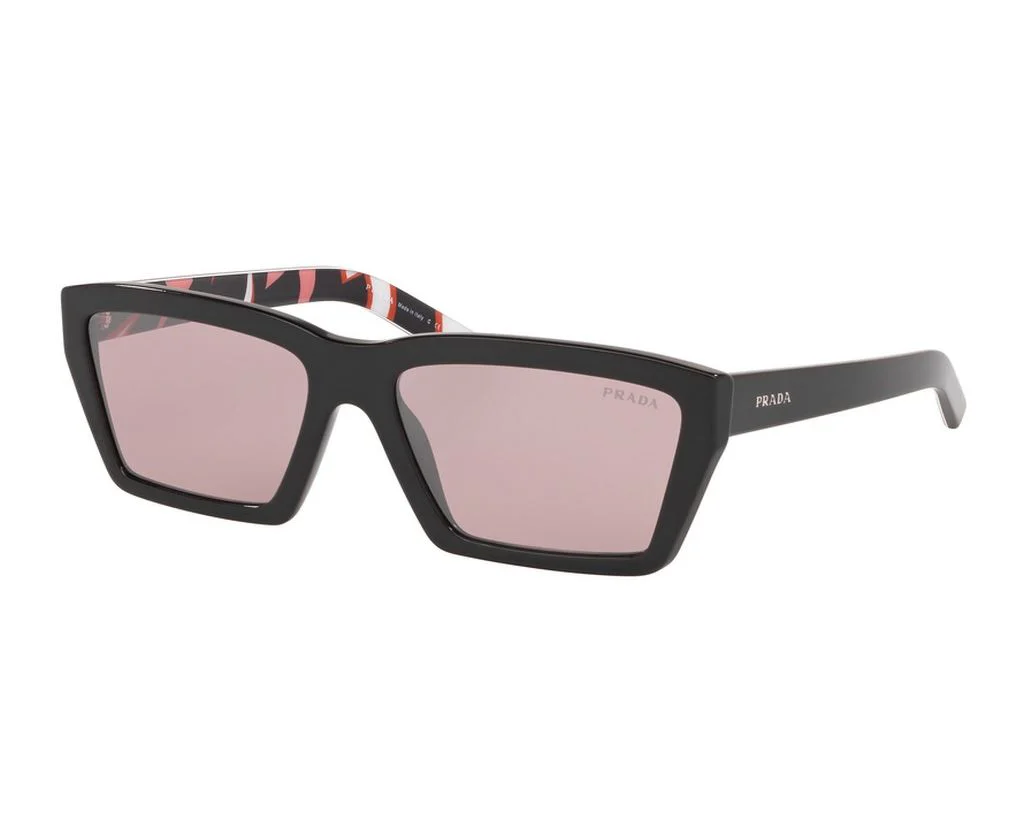 Fashion Black Frame, Light Violet Flash Silver Lens | Dial