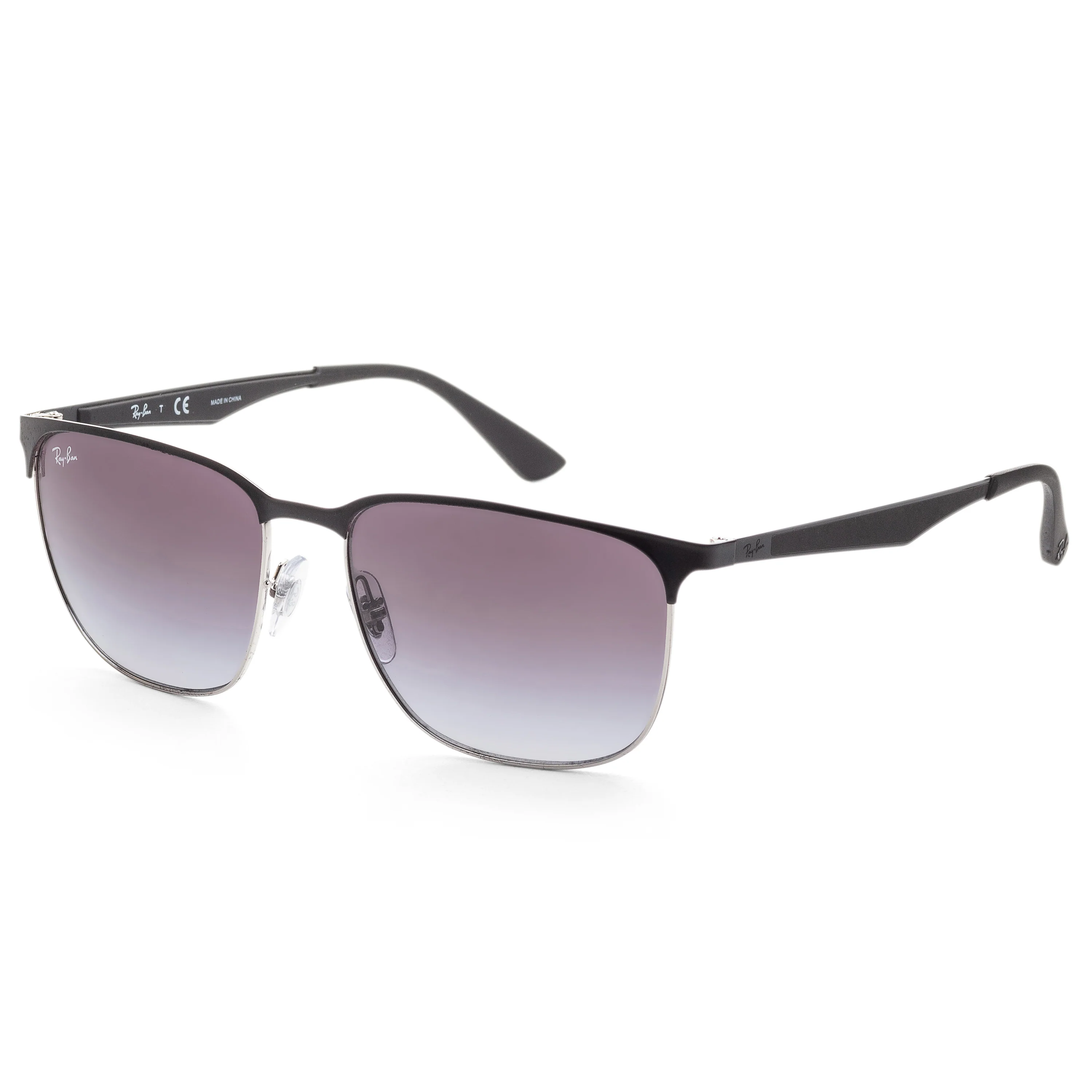 Fashion Silver Top Black Frame, Grey Gradient Dark Grey Lens | Dial