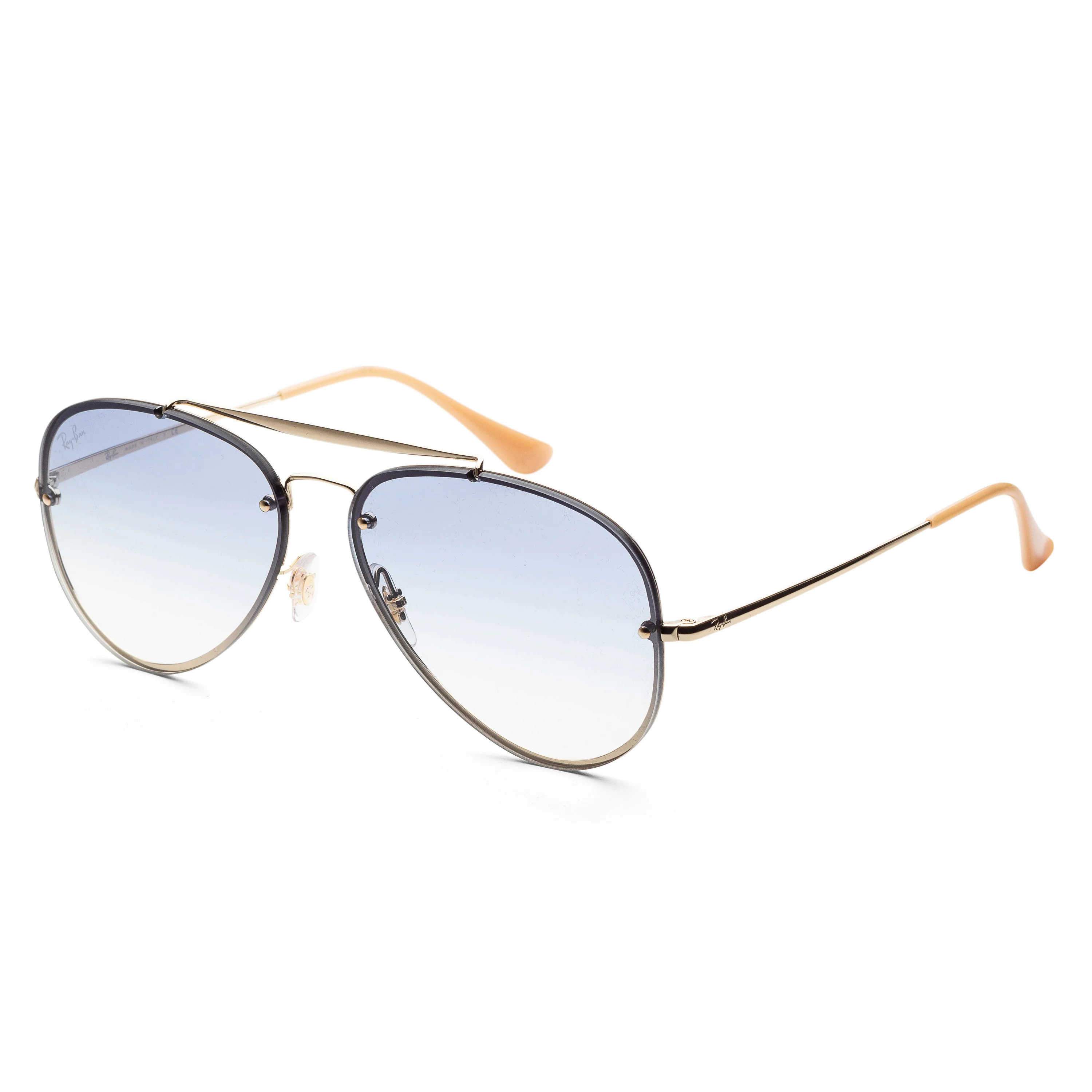 Fashion Gold Frame, Clear Gradient Light Blue Lens | Dial