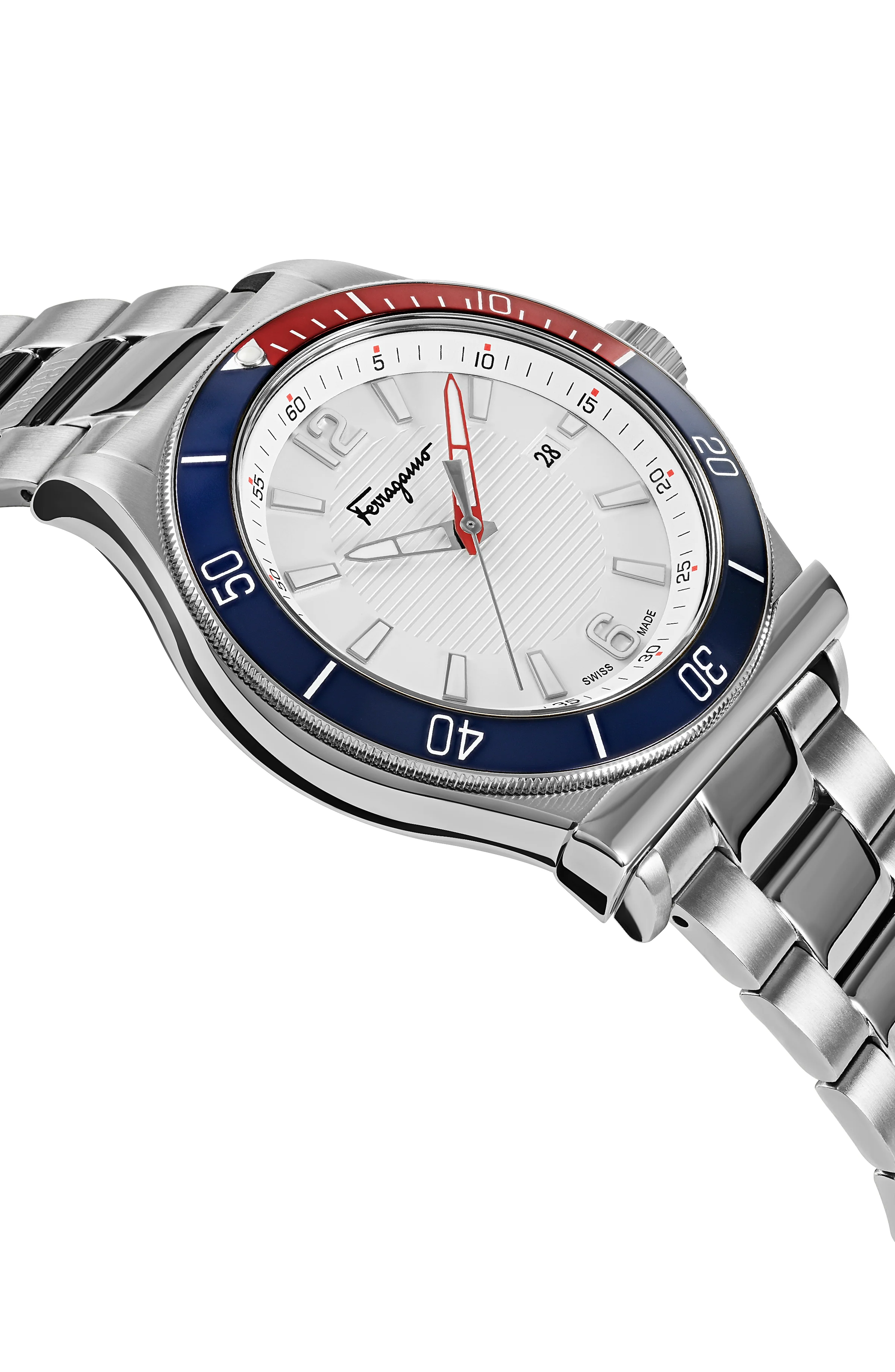 Ferragamo 1898 Sport 44mm / Silver / Silver | Silver Dial - Image 2