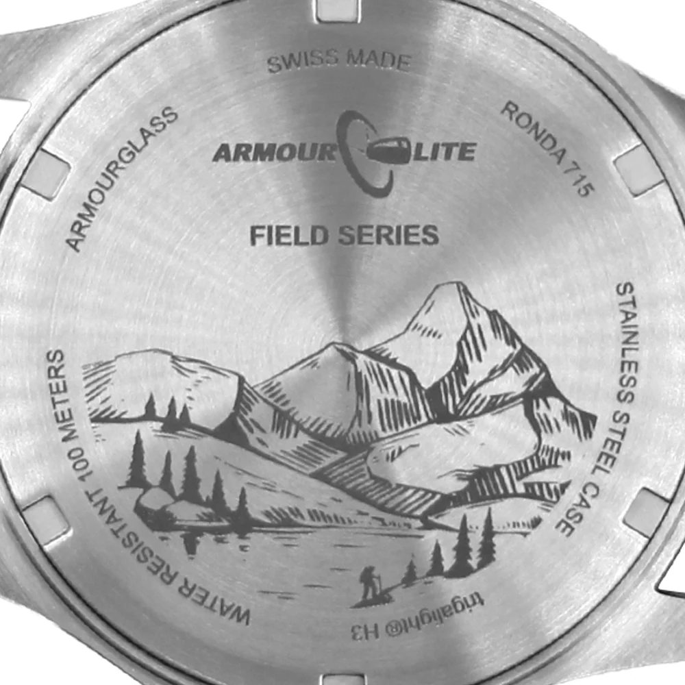 Field Series (Tritium & Armourglass) AL101-BLK Steel Case / Black Dial | Black Dial - Image 7