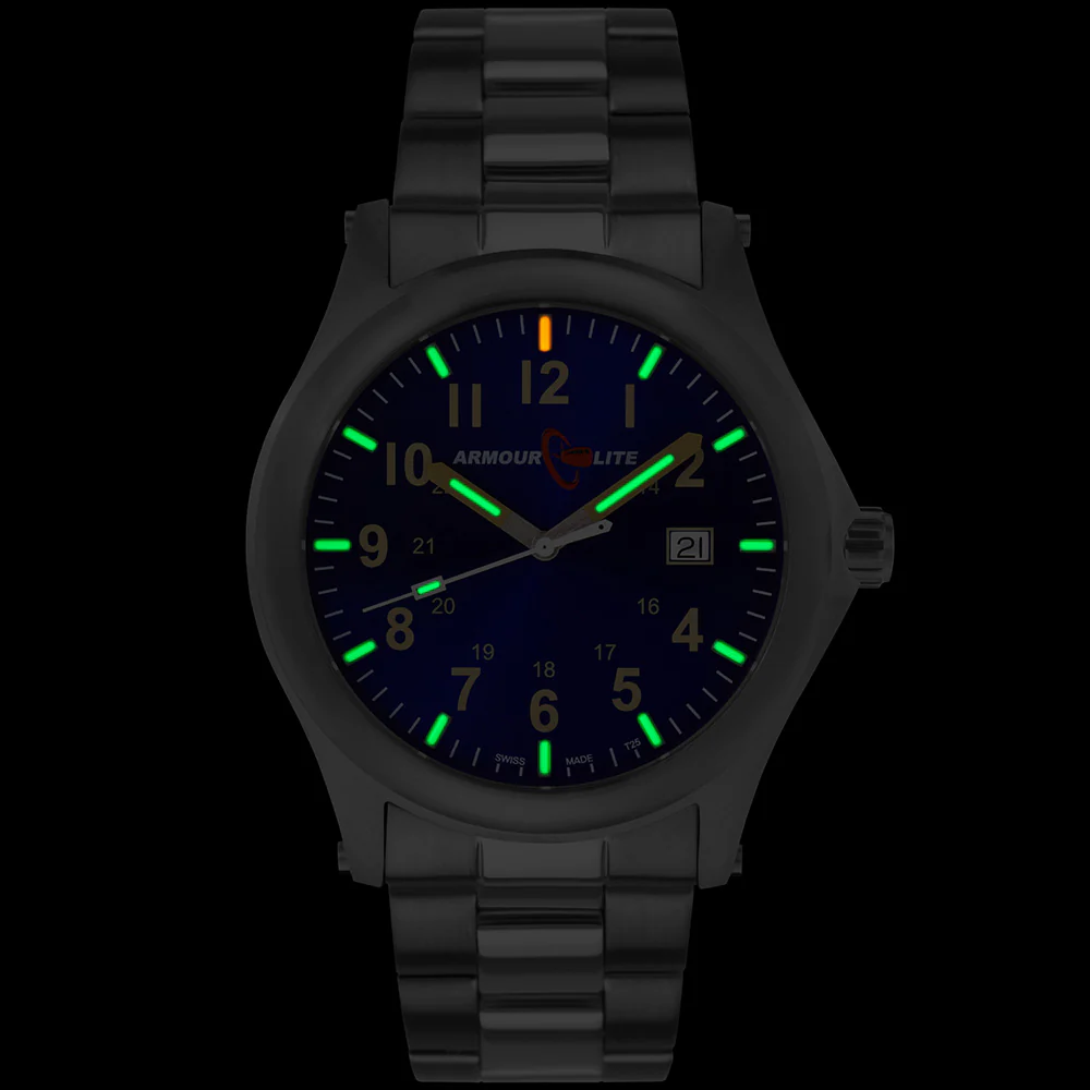 Field Series (Tritium & Armourglass) AL103 Steel Case / Metallic Blue Dial | Blue Dial - Image 2