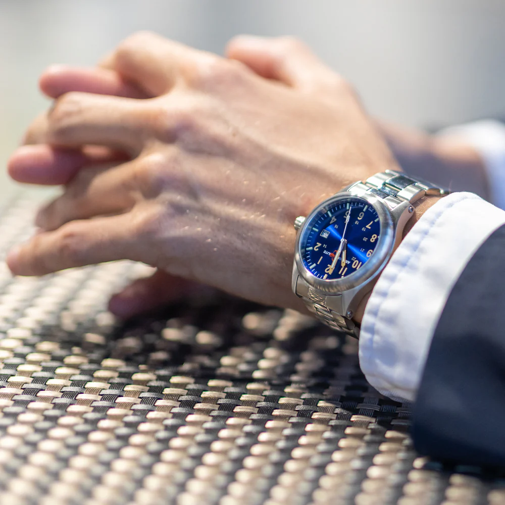 Field Series (Tritium & Armourglass) AL103 Steel Case / Metallic Blue Dial | Blue Dial - Image 8