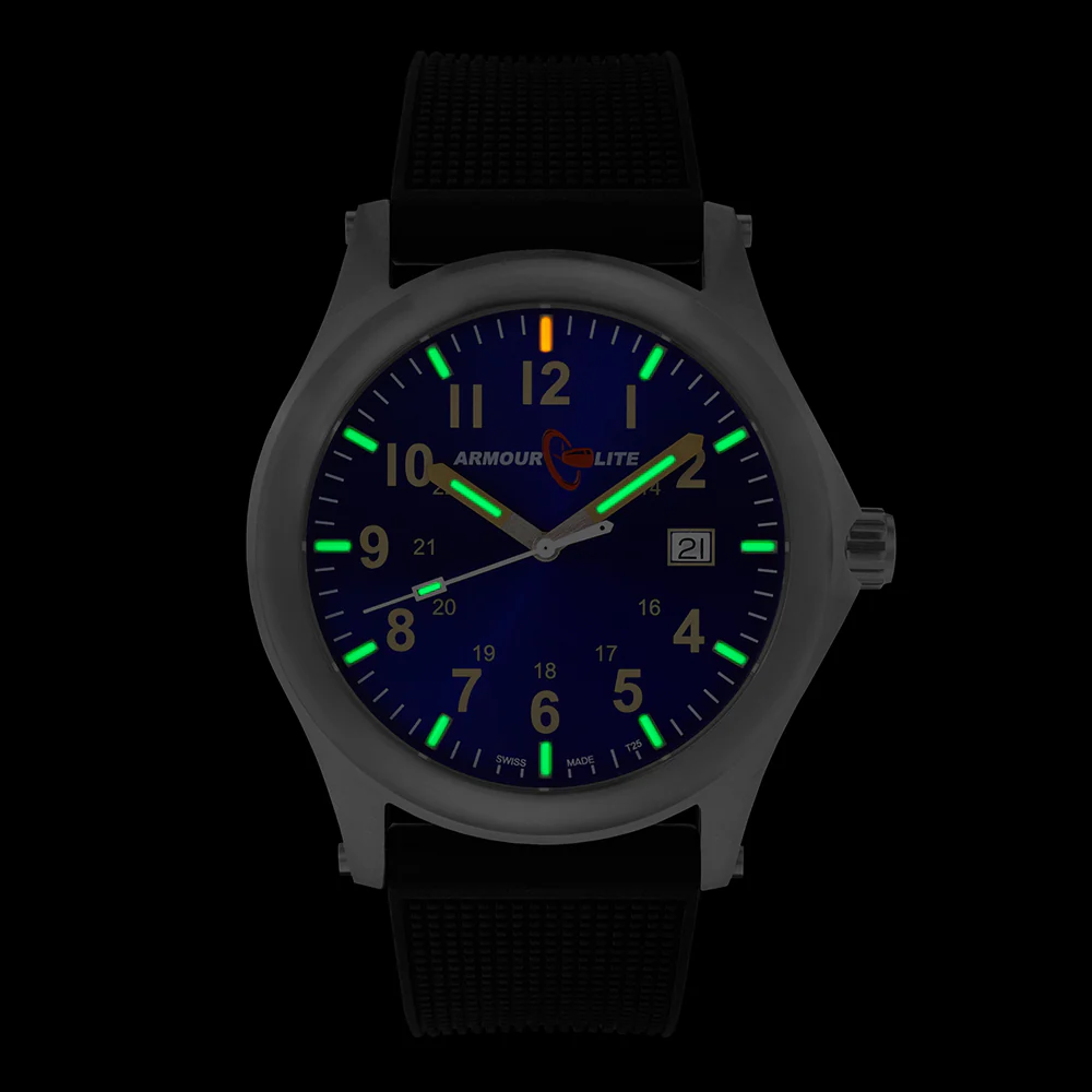 Field Series (Tritium & Armourglass) AL133 Steel Case / Metallic Blue Dial | Blue Dial - Image 2