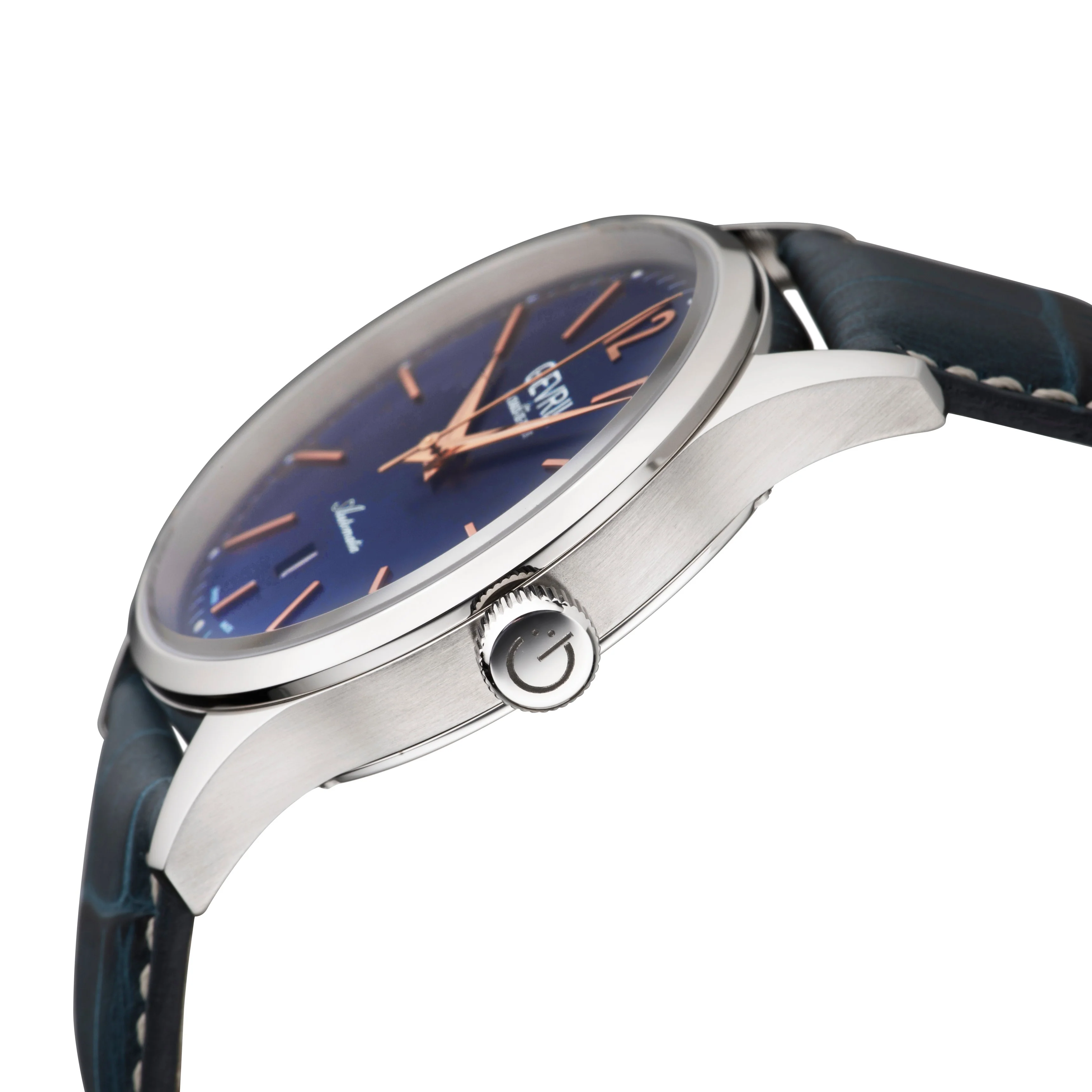 Five Points Gevril Sellita SW200 Swiss Automatic Blue Watch - Image 3