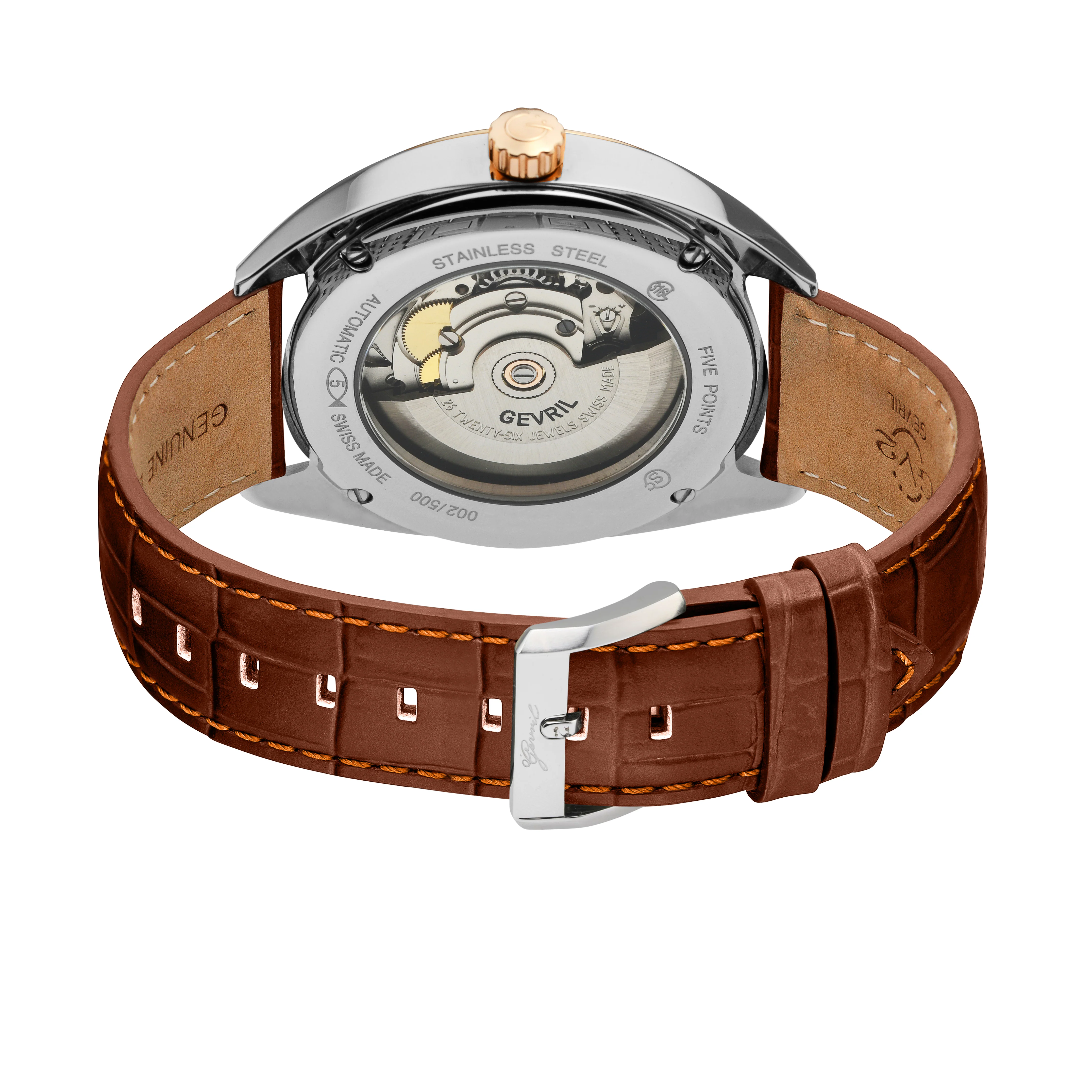 Five Points Swiss Made SW200 Silver Brown | Silver Dial - Image 3