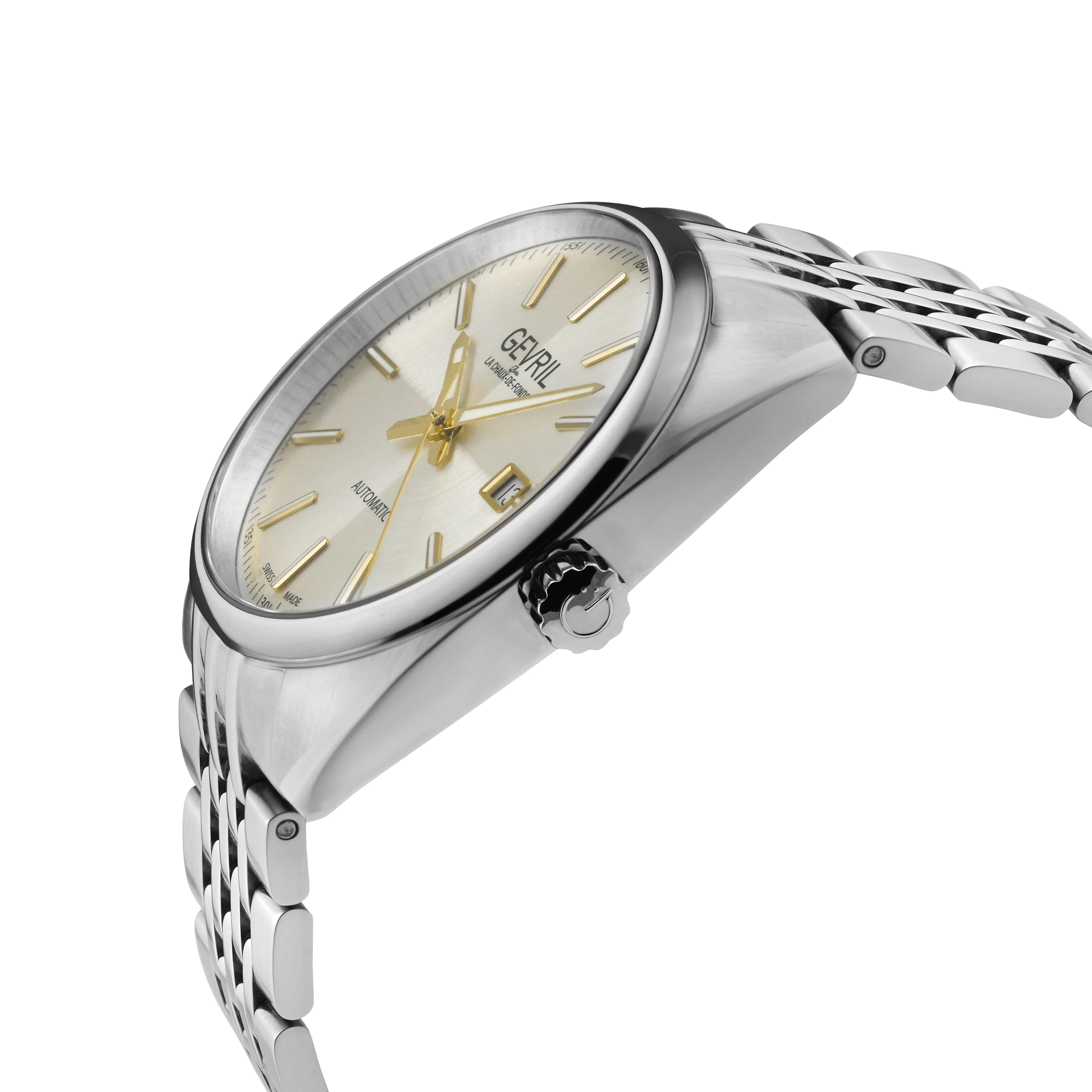 Five Points Gevril Swiss Made Automatic Five points Sellita SW200 | Silver Dial - Image 3