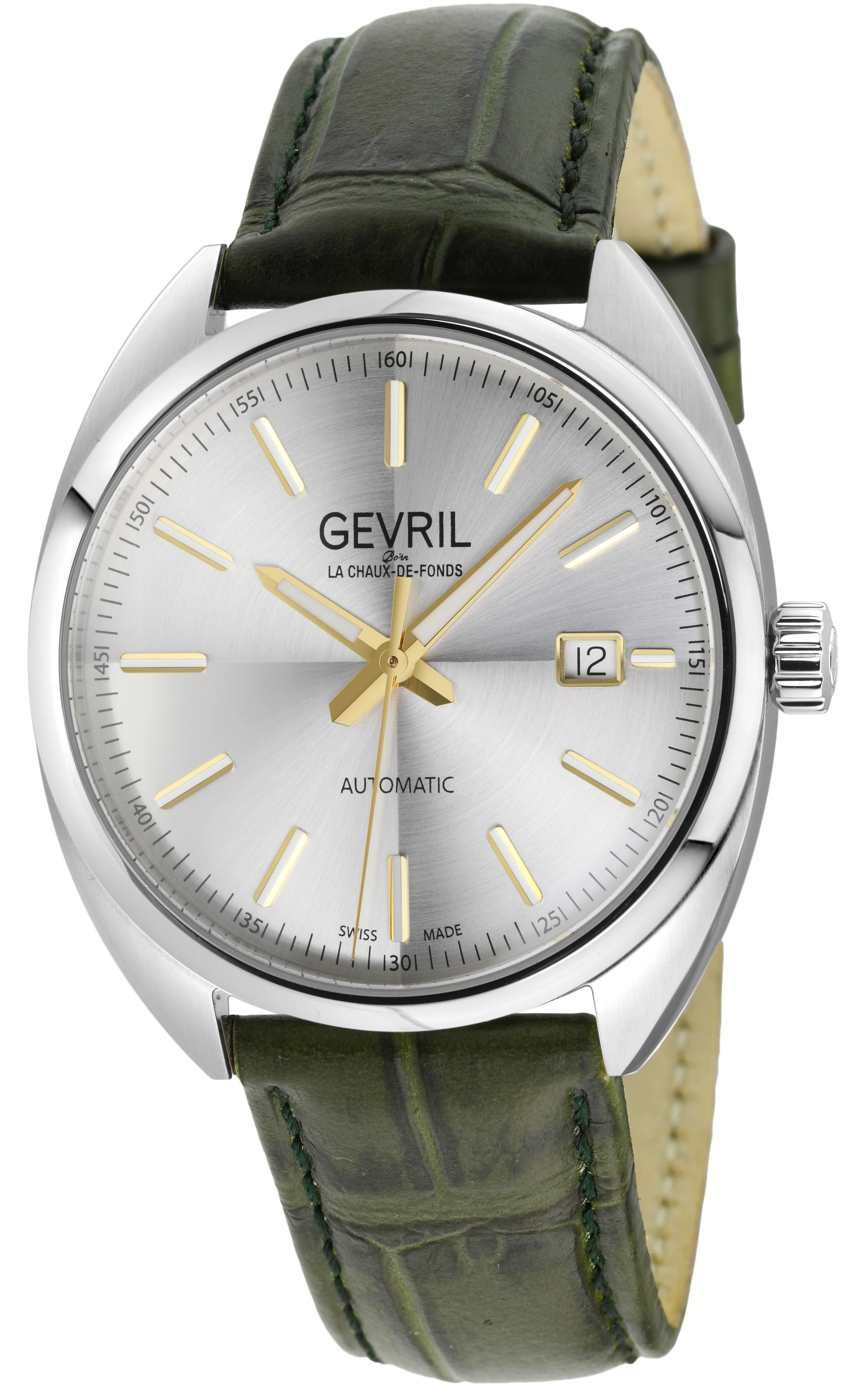 Five Points Swiss Made SW200 Silver Olive | Silver Dial
