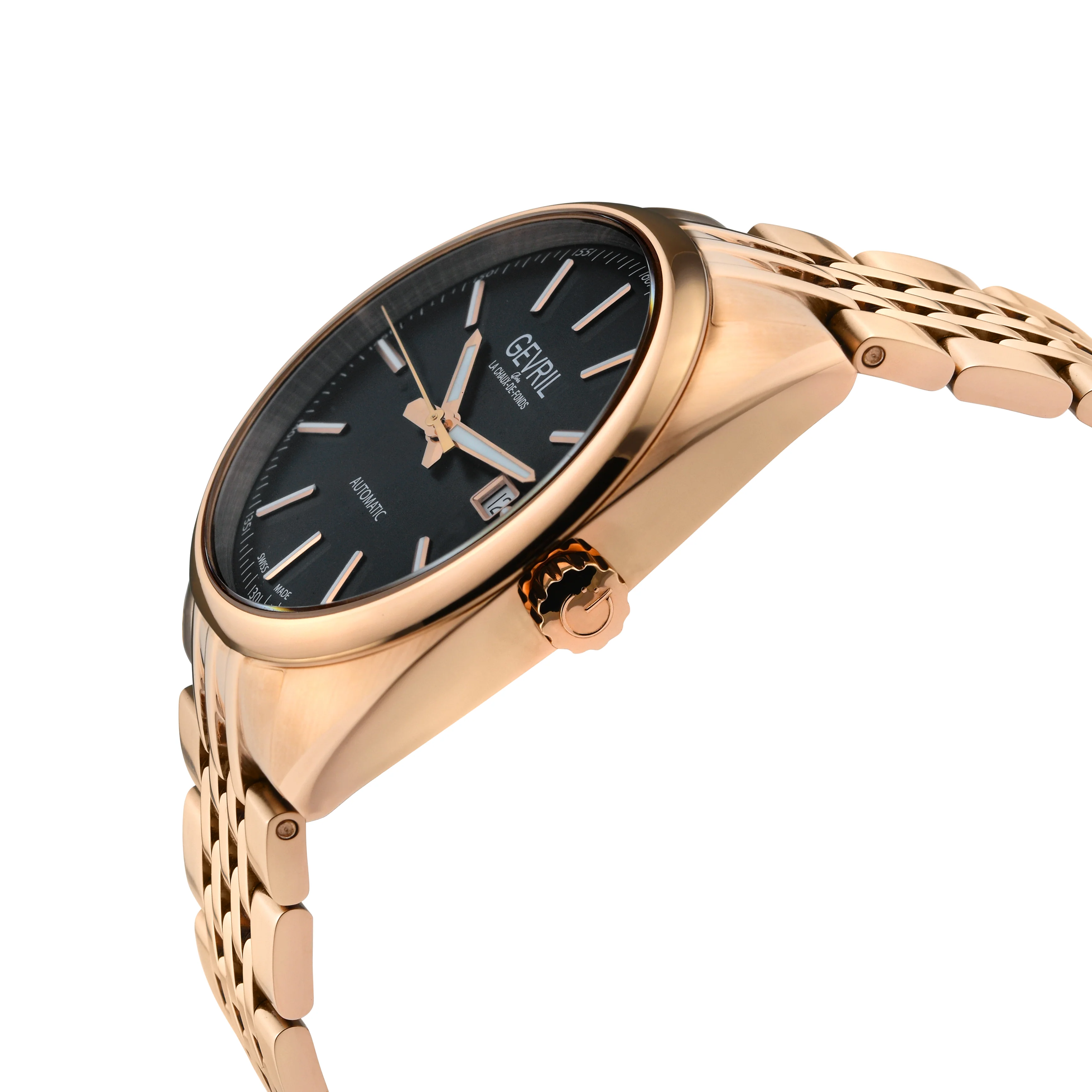 Five Points Gevril Five Points Dress Watch Sellita SW200  Rose | Rose Gold Dial - Image 3