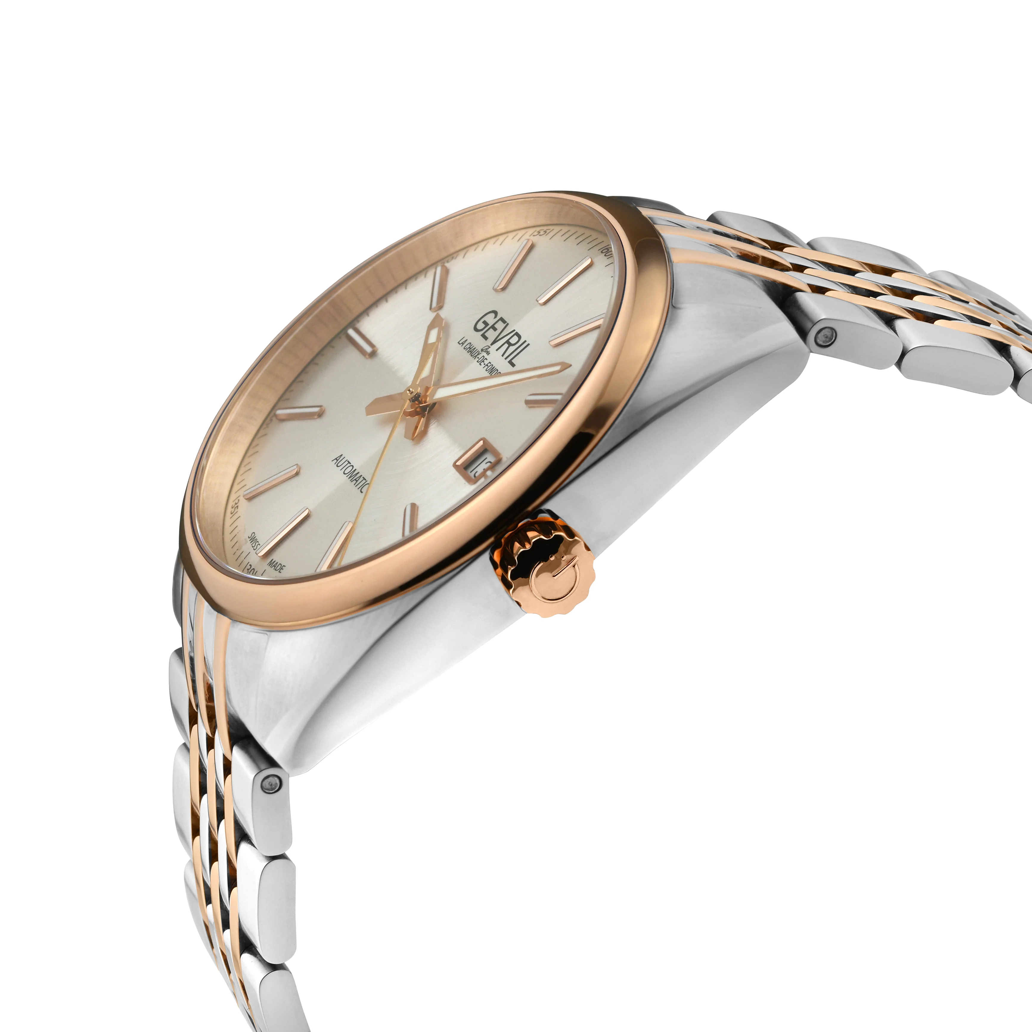 Five Points Gevril Five Points Dress Watch Sellita SW200 Two Tone | White Dial - Image 2