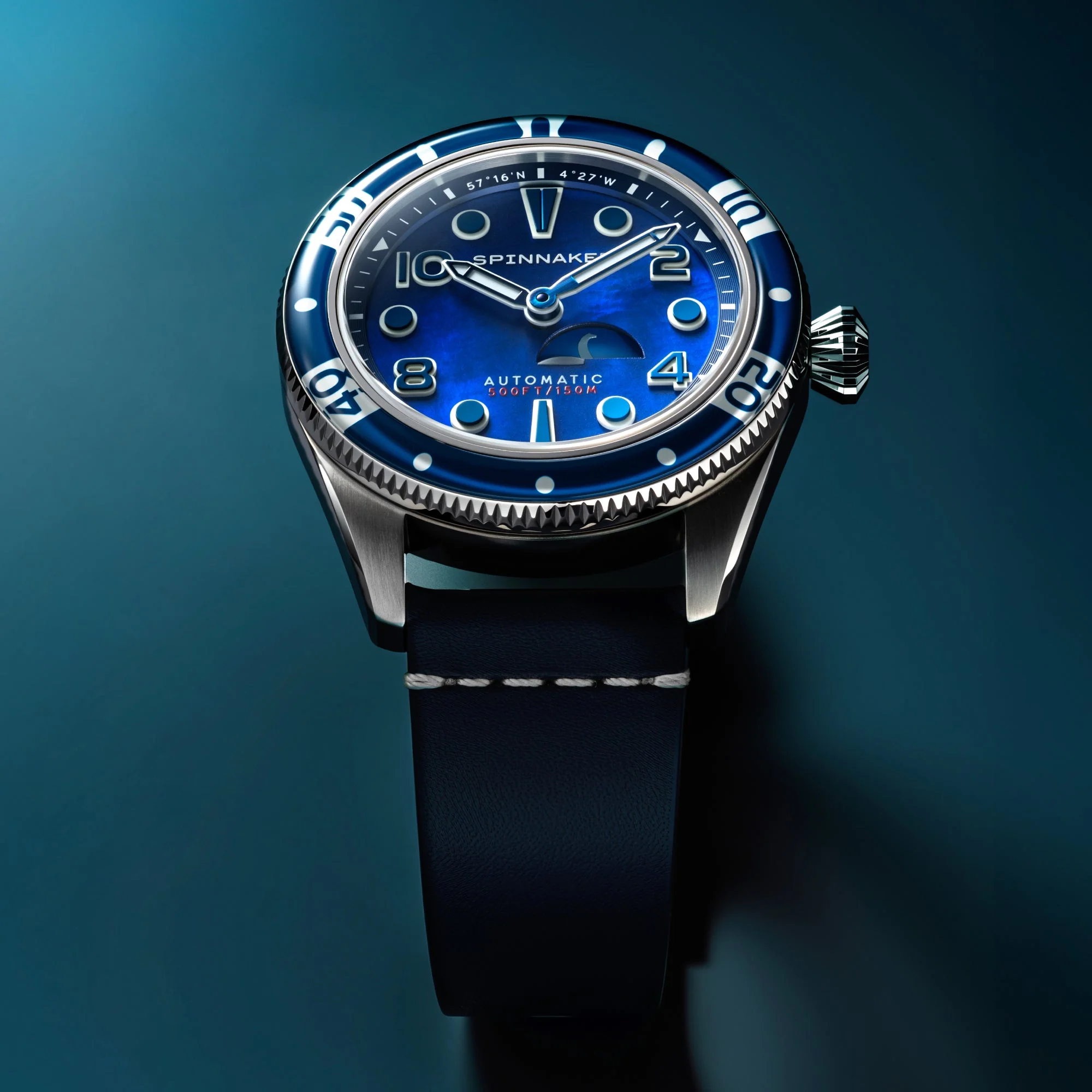 Fleuss Automatic Nessie Pearl Diver Limited Edition Blue / Leather | Blue Dial - Image 3