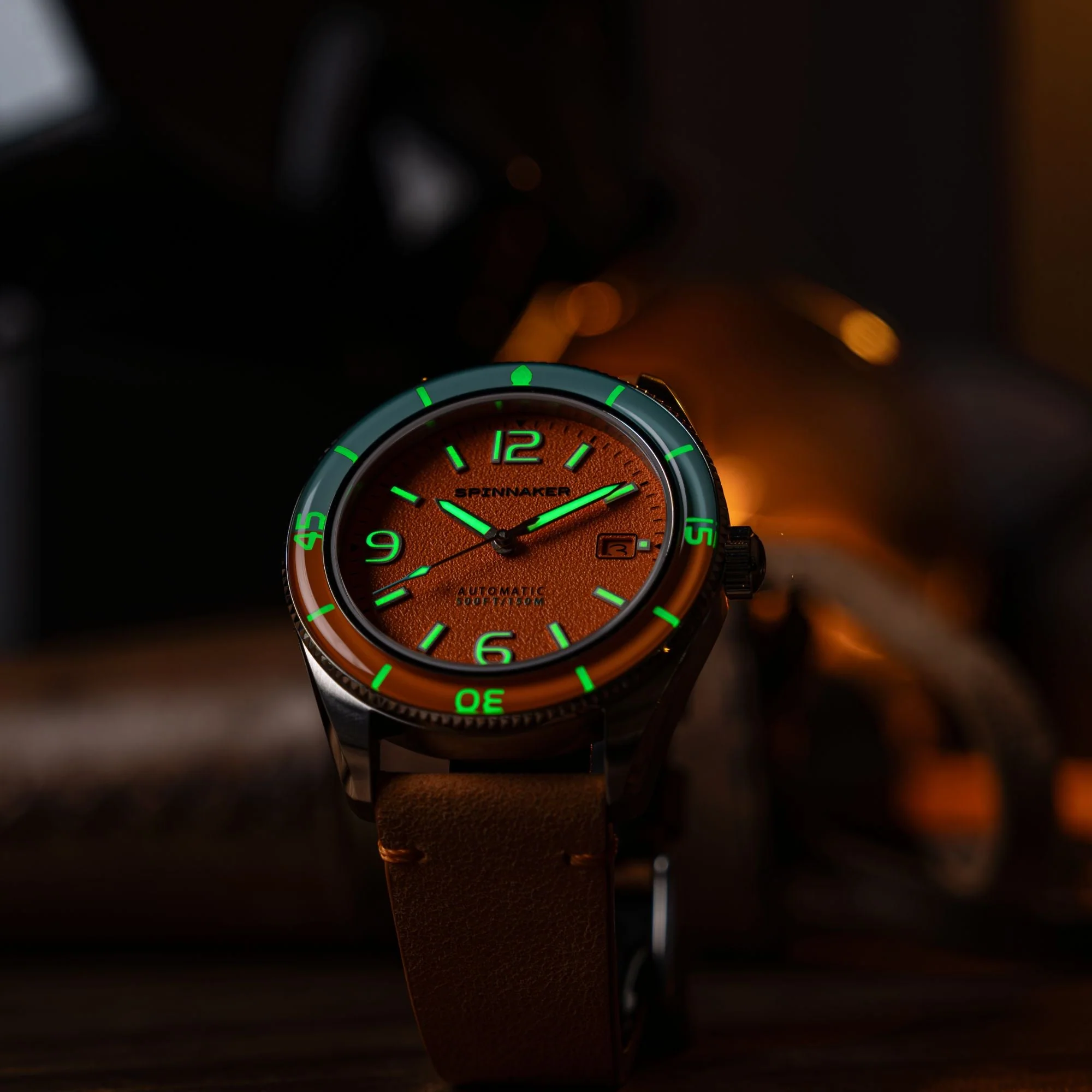 Fleuss Automatic Orange / Leather | Orange Dial - Image 3