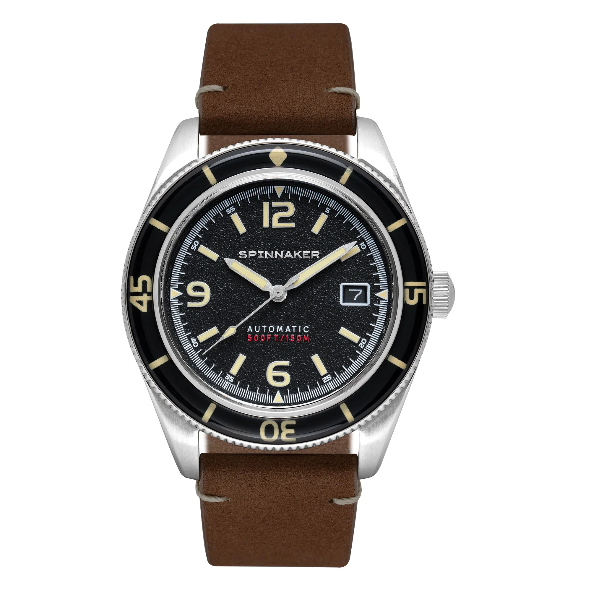 Fleuss Black / Brown / Leather | Black Dial - Image 8