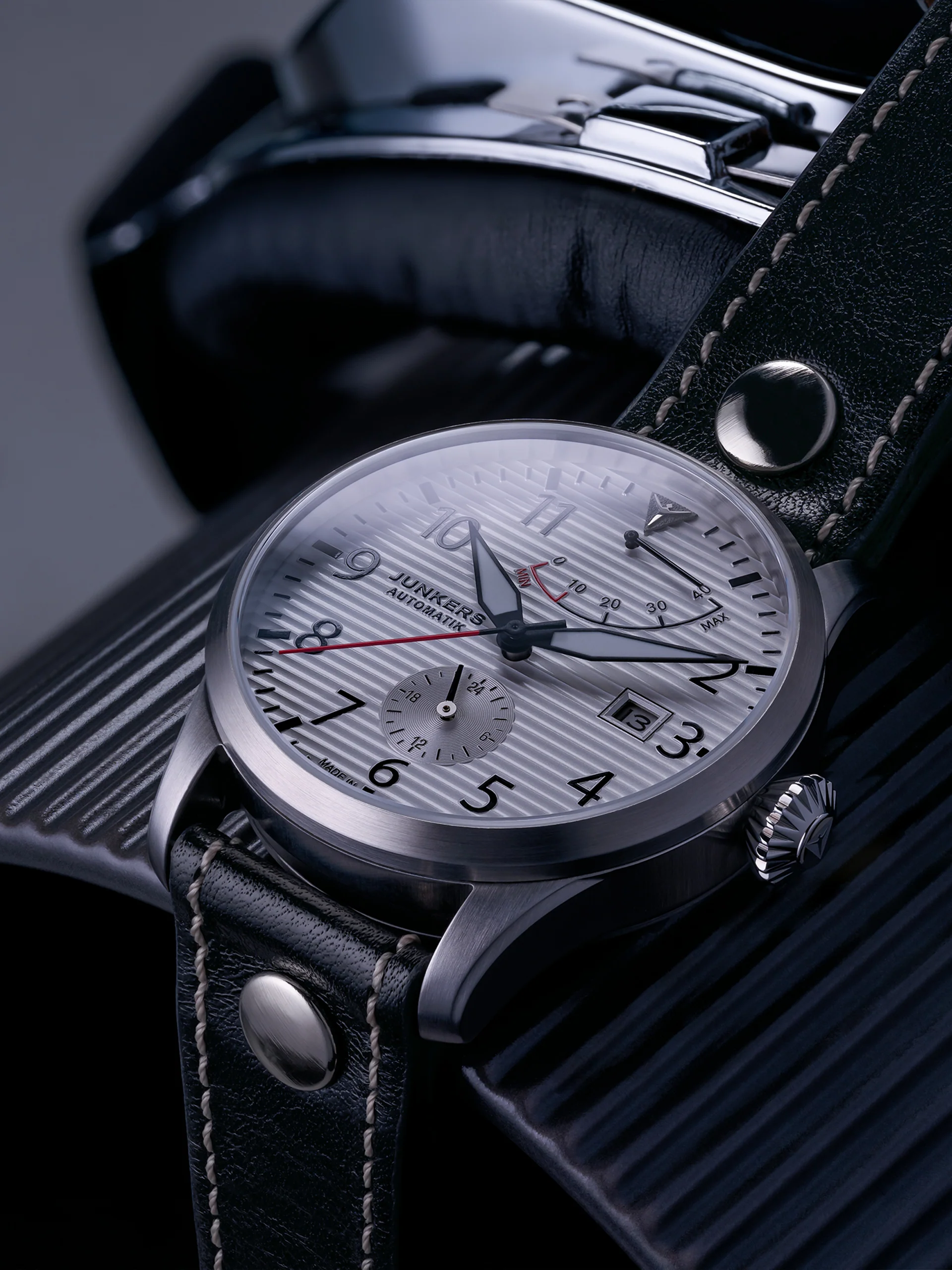 Flieger Leather / Silver Silver Dial - Image 5