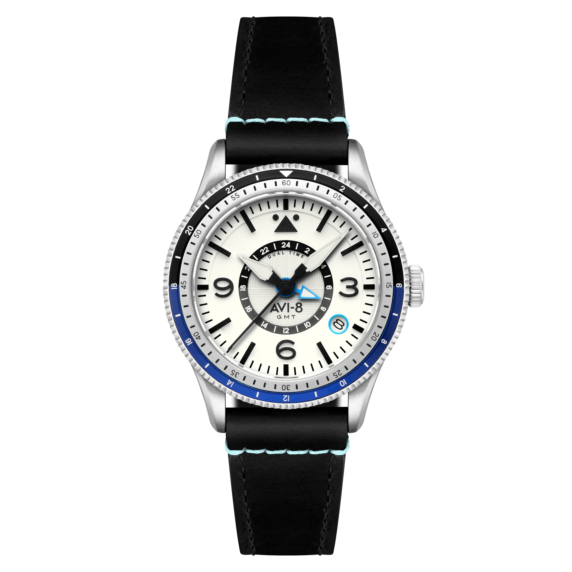 FLYBOY AIRMASTER GMT AUTOMATIC White / Leather | White Dial