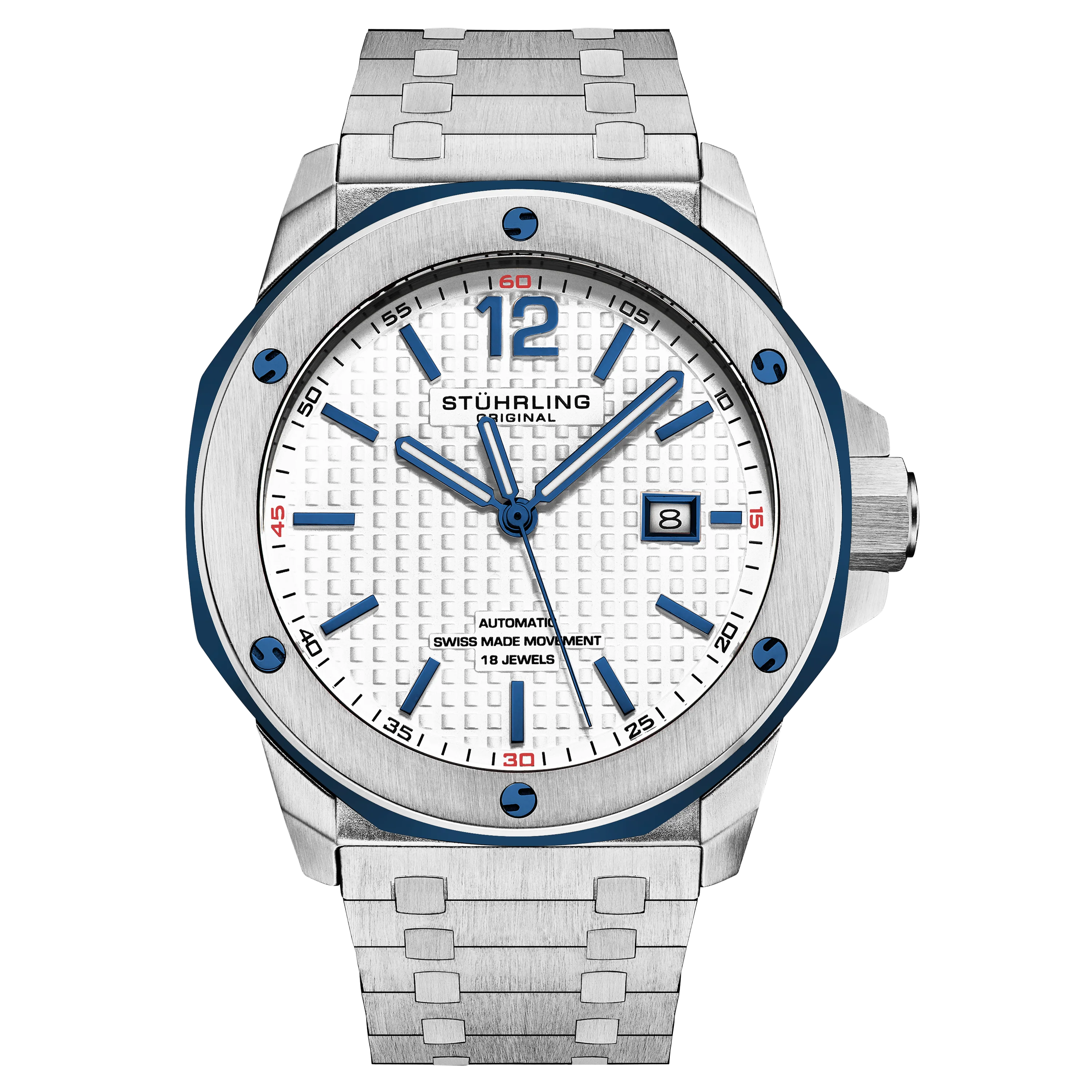 Fortitude Automatic 44mm Blue/Silver | Silver Dial