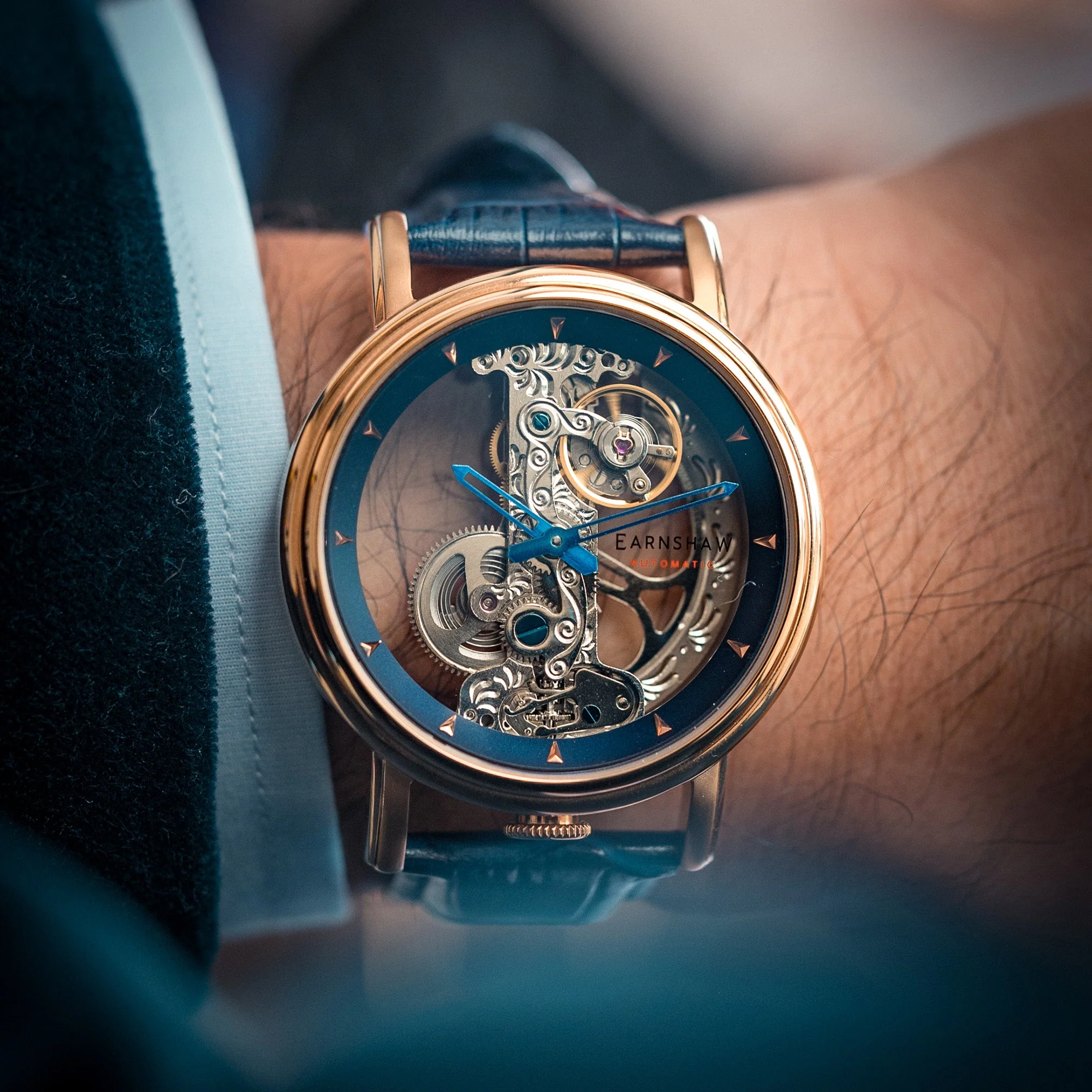 Fowler Bridge Automatic Blue / Genuine Leather | Blue Dial - Image 2
