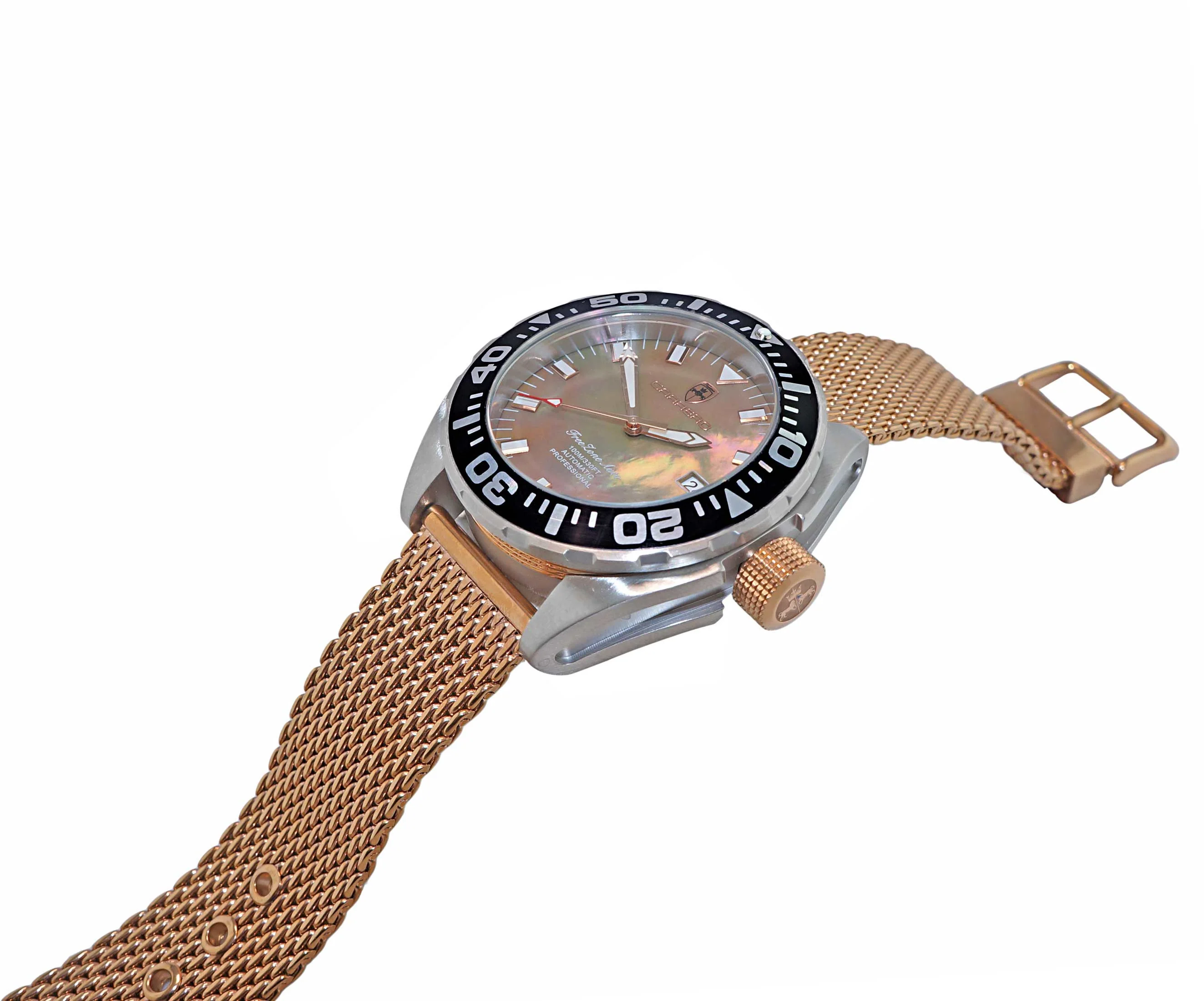 FreeZone-Auto Rose/Rosetone-Mesh | Brown Dial - Image 2